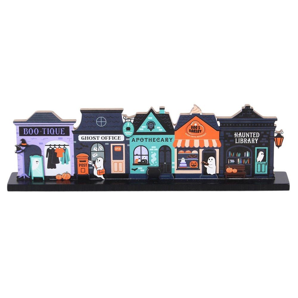 Something Different Dekoobjekt Halloween Spukstadt MDF Tischdeko – Boo-tique, Ghost Office & mehr