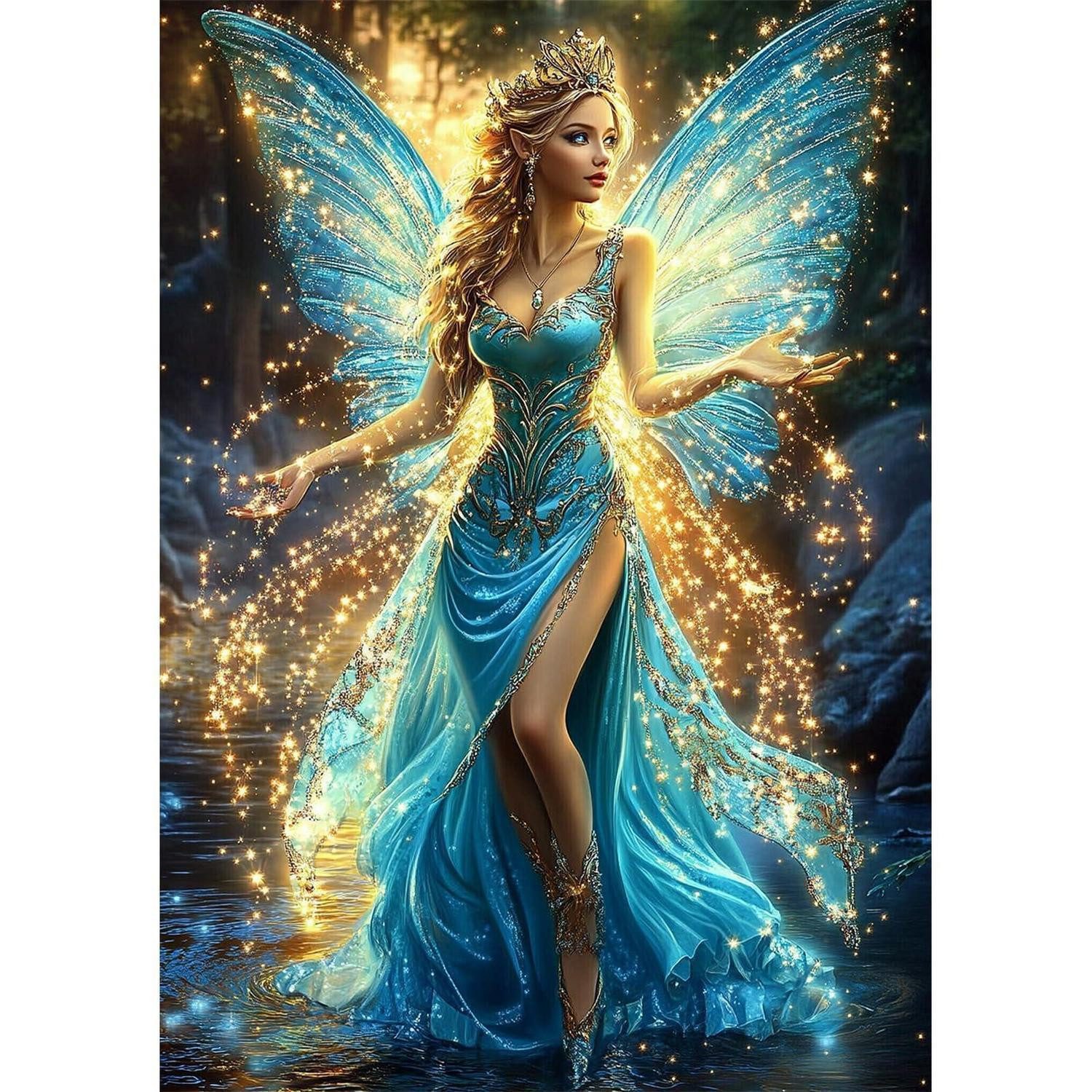 LuxusKollektion Kreativset Diamond Painting Elegante Fee 30x40cm