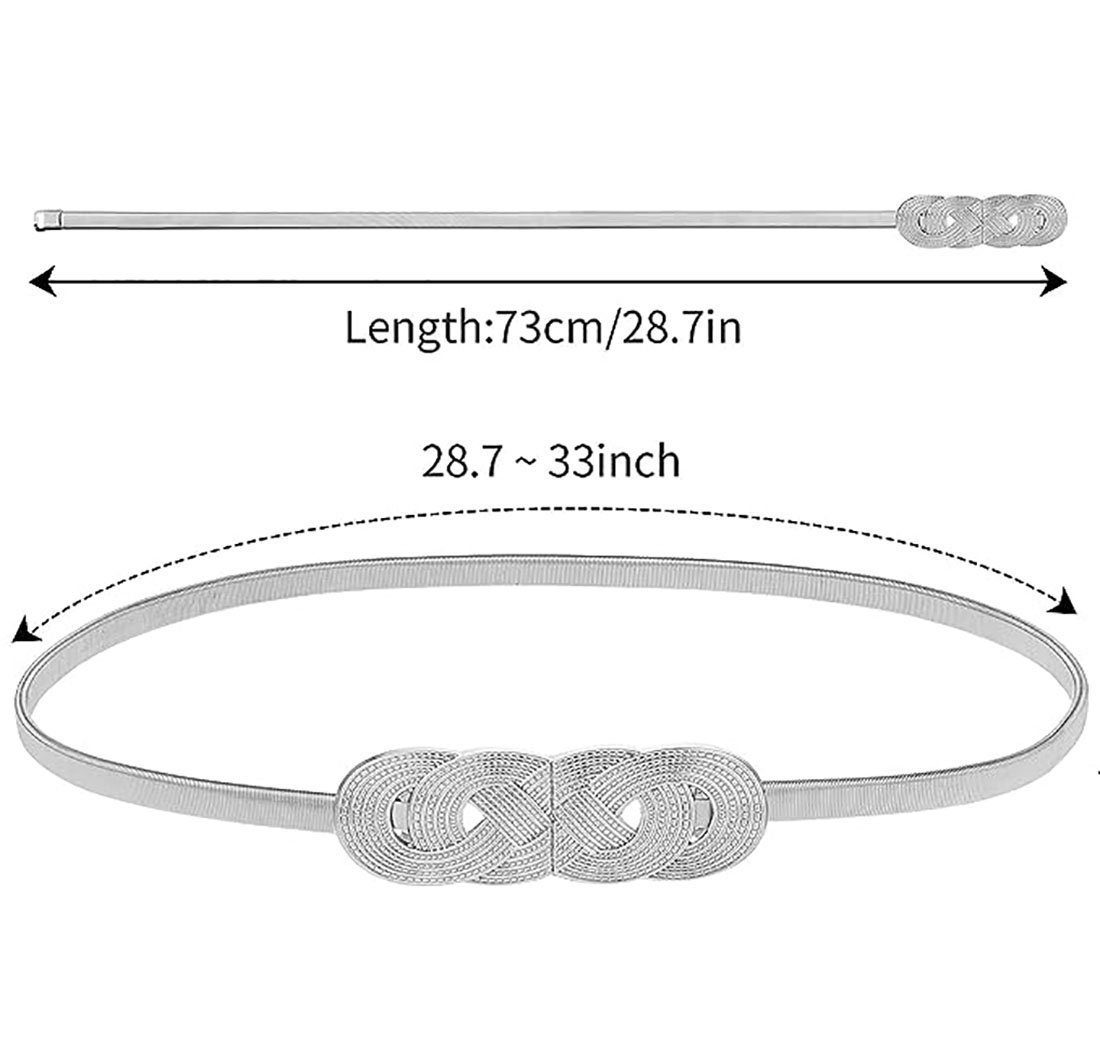 Stretchgürtel Gürtel Verstellbarer CTGtree Damen Gürtel Gürtelriemen Dünner