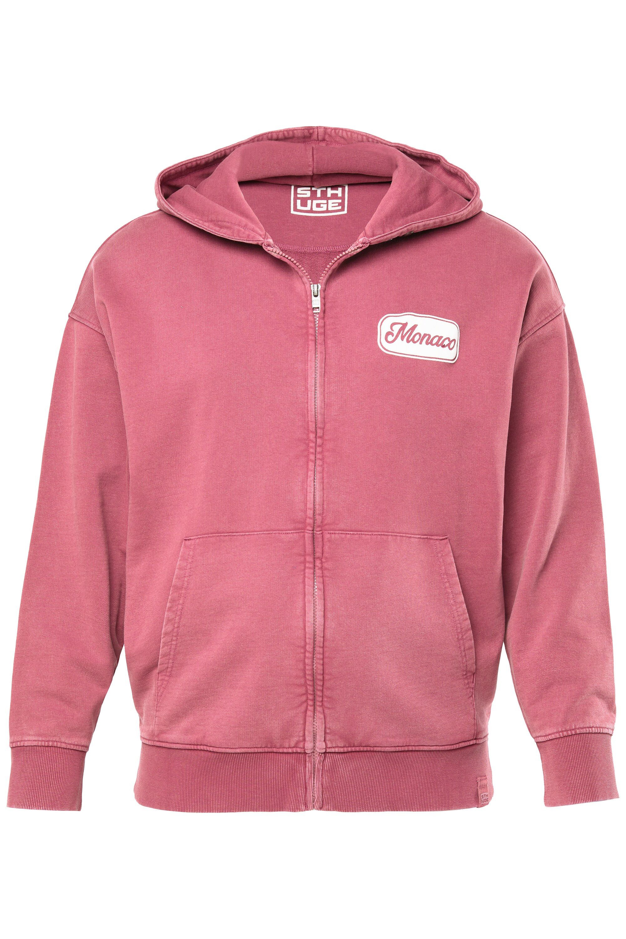 STHUGE Fleecejacke Sweatjacke Kapuze Zipper Rücken-Badge bis 8 XL