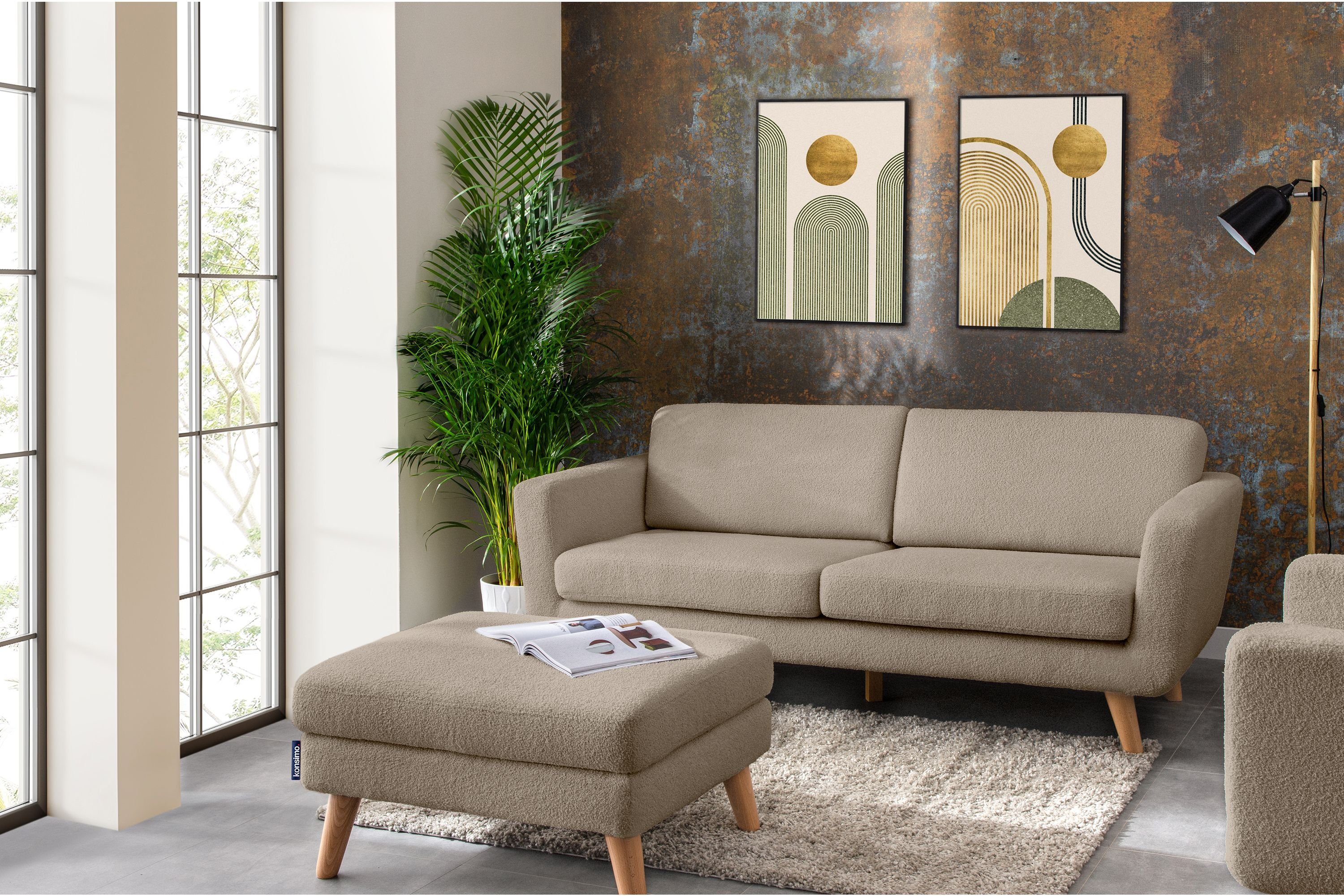 KONSIMO® 3-Sitzer TAGIO Sofa 3 Personen, mit Armlehnen,Scandi-Stil,Made in günstig online kaufen