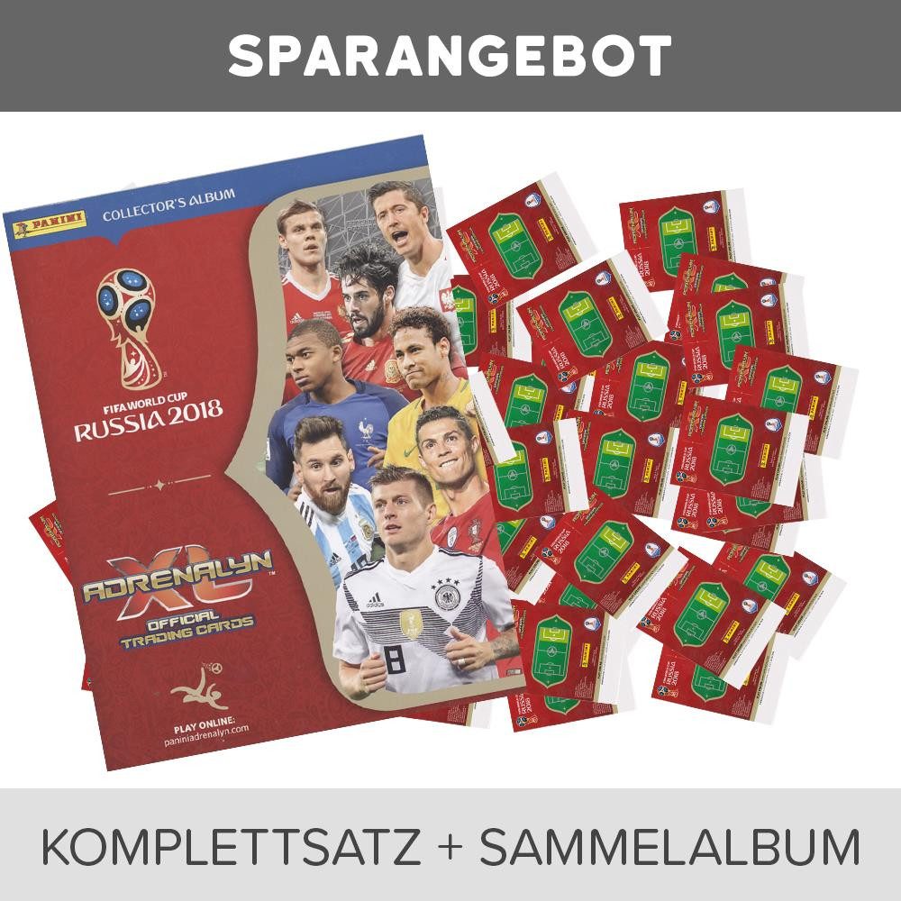 Panini Sammelkarte FIFA World Cup Adrenalyn XL 2018 1 Komplettsatz + Sammelmappe