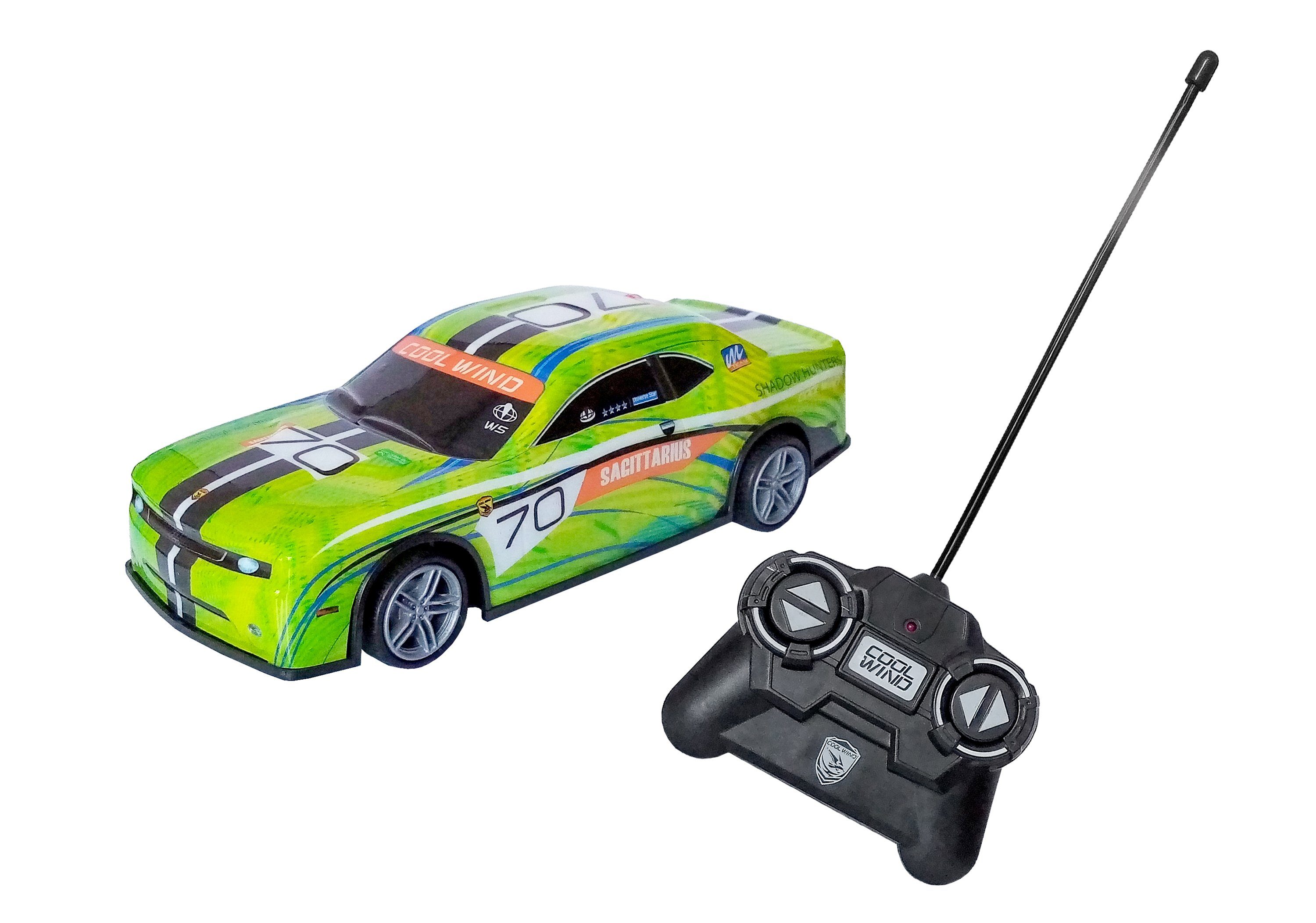 Toi-Toys RC-Auto RC Rally Auto 20cm ferngesteuert Modellauto Modell 66 (Grün/Blau - 70), Rennauto Rallyauto Fahrzeug Racer Spielzeugauto Geschenk Kinder