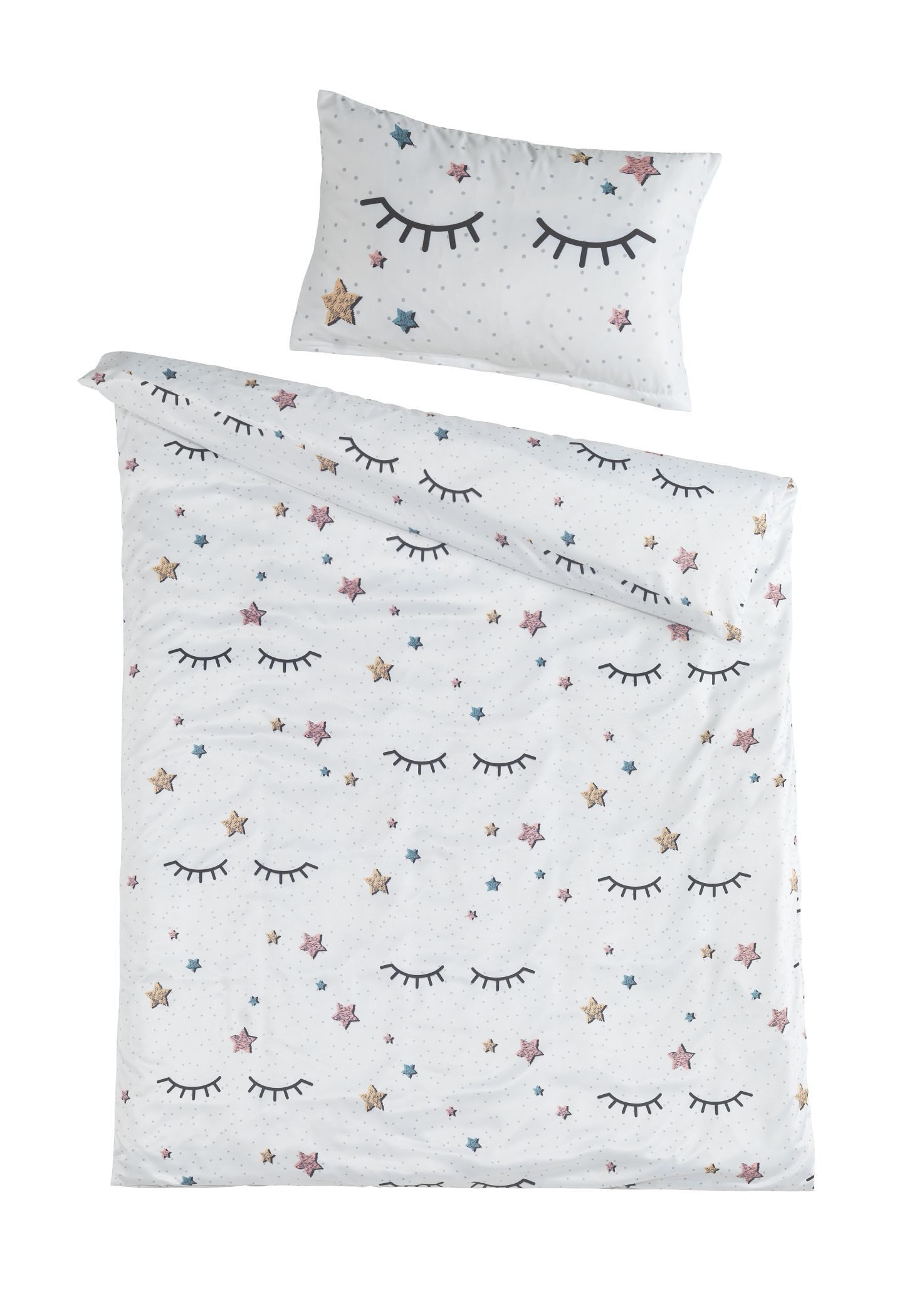 Optidream Babybettwäsche Set Mikrofaser 100x135 Design Naema, Mikrofaser, 2 teilig, Sommer Geschenke Idee Frauen Männer weich sale Reißverschluss Partner
