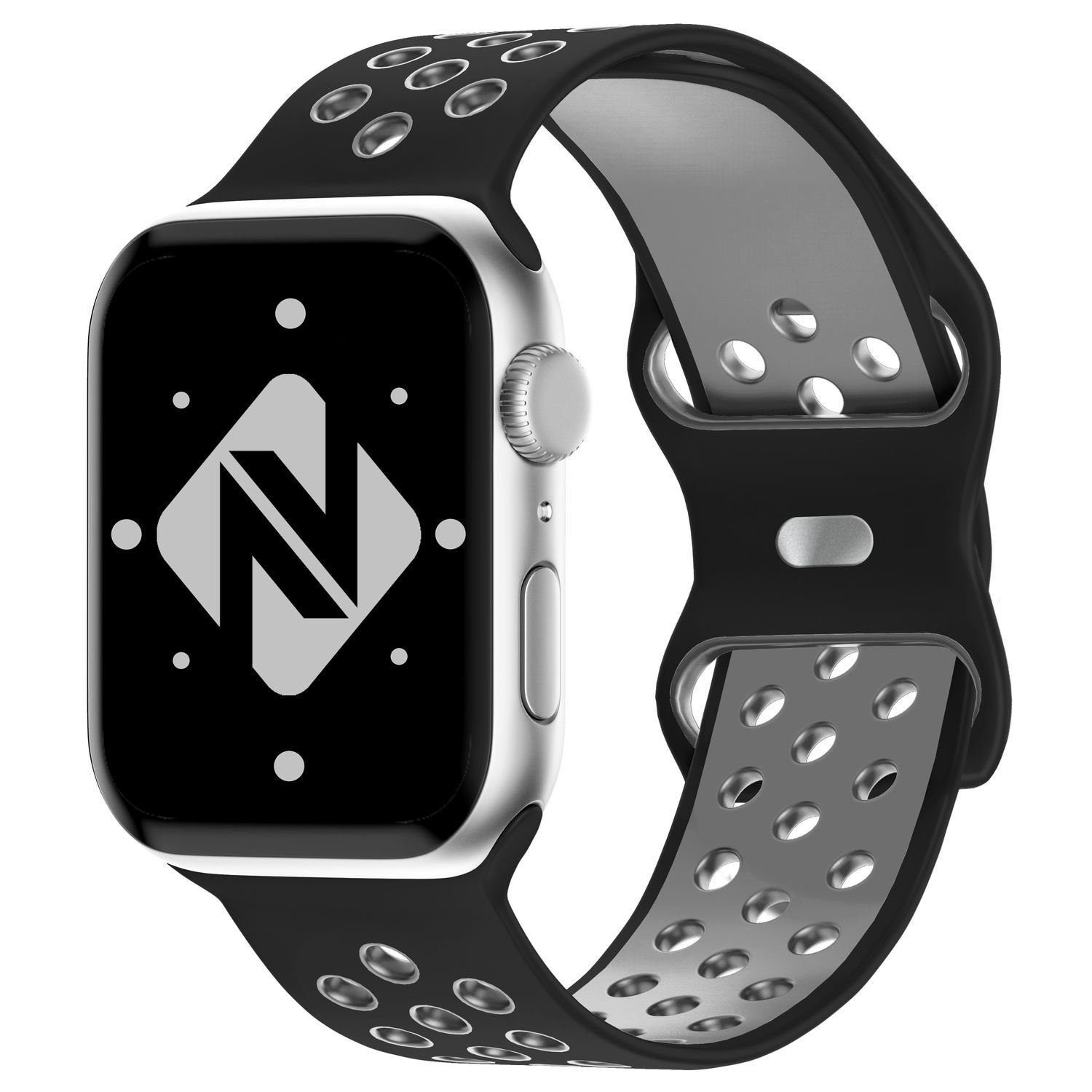 Nalia Smartwatch-Armband Apple Watch 38mm/40/41/42(Serie 10/11), Airflow Silikon Ersatzband / für Fitness Uhr / Atmungsaktive Löcher