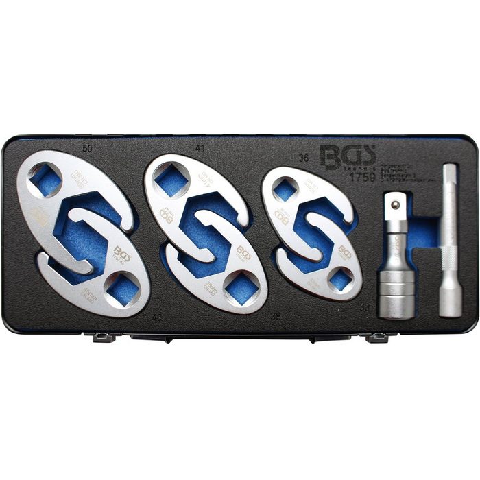 BGS Werkzeugset Hahnenfußschlüssel-Satz (Set 8-St) Antrieb Innenvierkant 12 5 mm (1/2) / 20 mm (3/4)