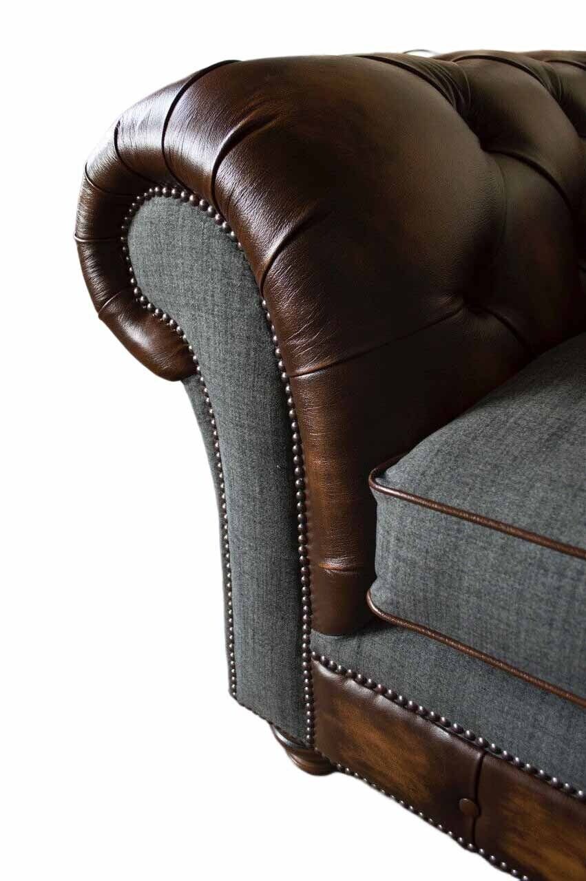 Made Leder Design Couch Neu, Polster in JVmoebel Sofa Wohnzimmer Luxus Sitz Chesterfield Sofa Europe