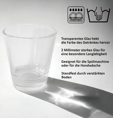 Provance Schnapsglas 6 Stück Schnapsglas Shot Kurzer Shotgläser Tequila 2cl 4cl 20ml 40ml, Glas