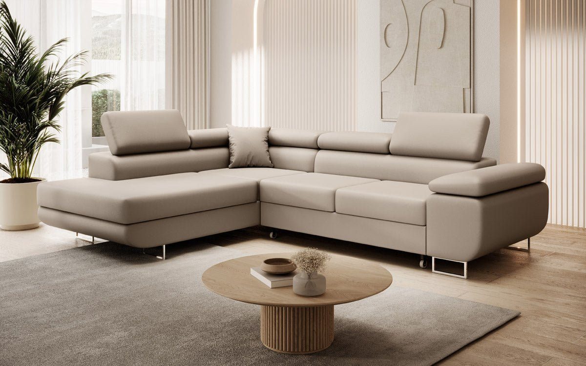 Luxusbetten24 Schlafsofa Designer Sofa Aston Kunstleder, günstig online kaufen