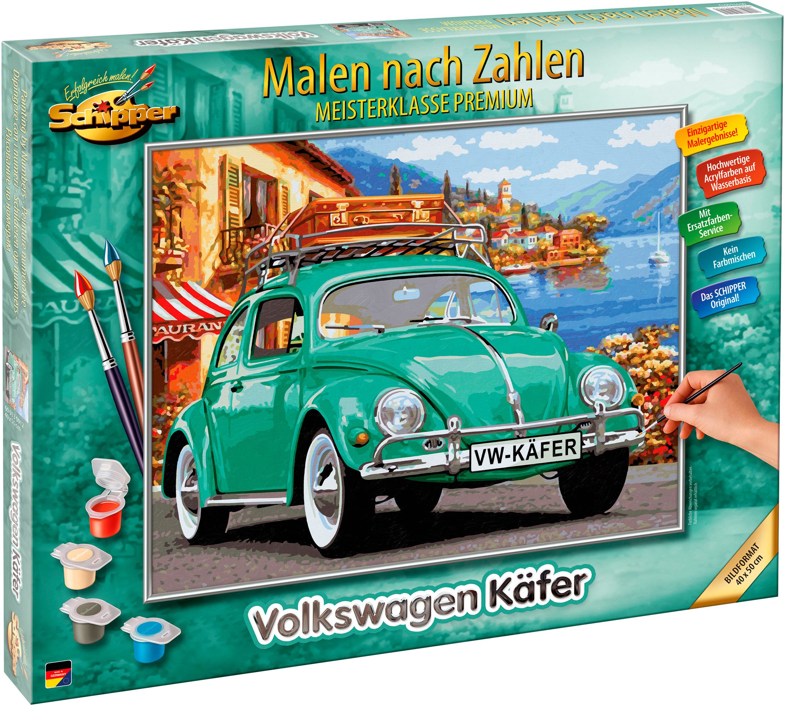 Schipper Malen nach Zahlen Meisterklasse Premium - Volkswagen Käfer, Made in Germany