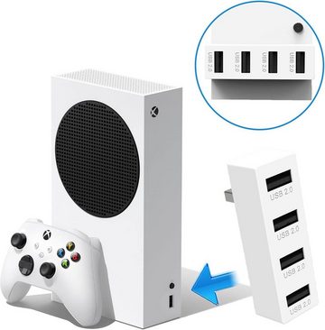 HYTIREBY USB Hub 2.0 mit 4 Anschlüssen für Xbox Series X/S Zubehor für Xbox Contoller (Hochgeschwindigkeits USB Hub Splitter Erweiterungsadapter)