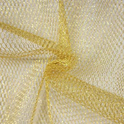 Stofferia Stoff Glitterstoff Tüll Gold, Breite 140 cm, Meterware