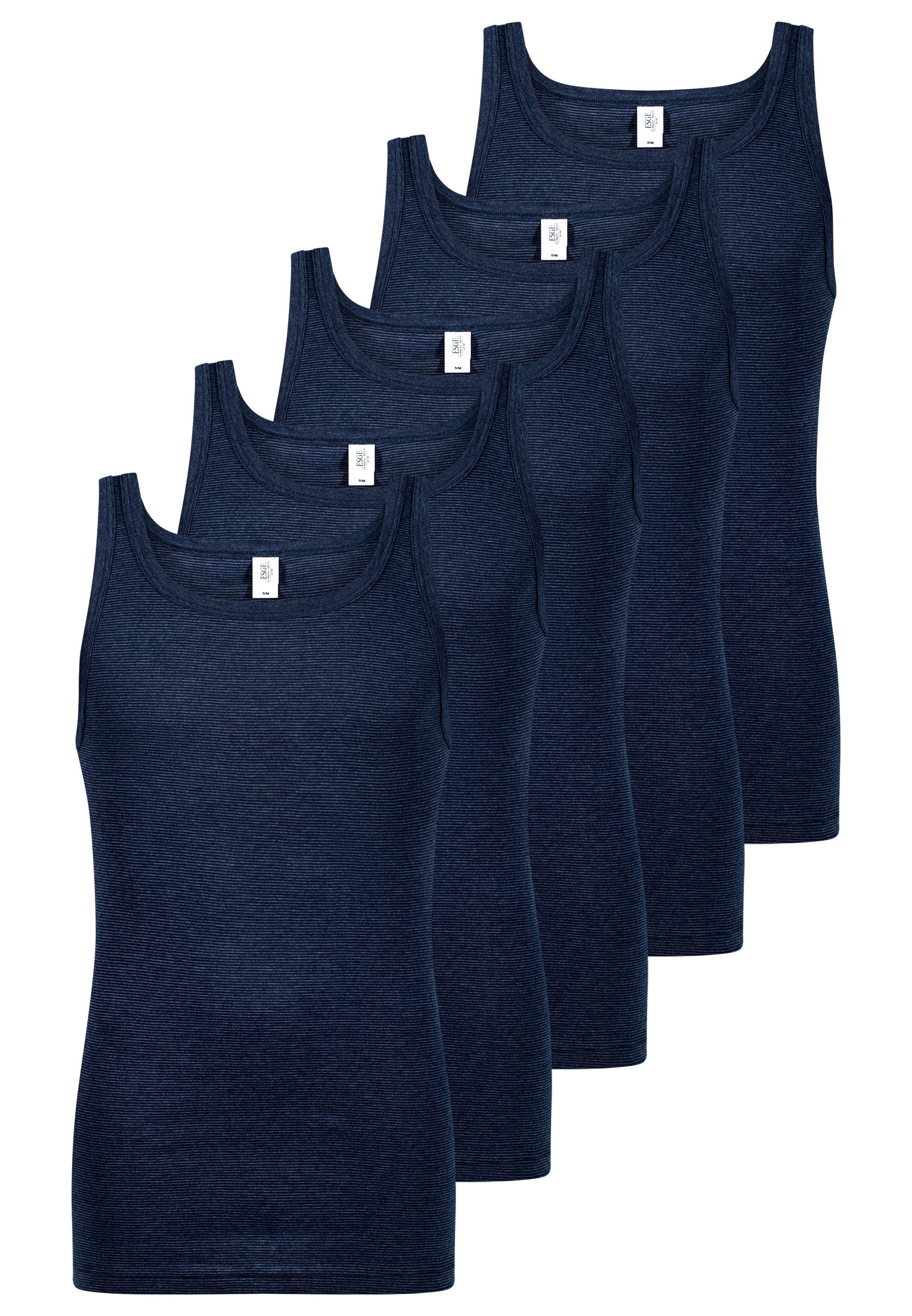 ESGE - Die Wäsche-Macher Unterhemd 5er Pack - Feinripp Jeans (Spar-Set, 5-S günstig online kaufen