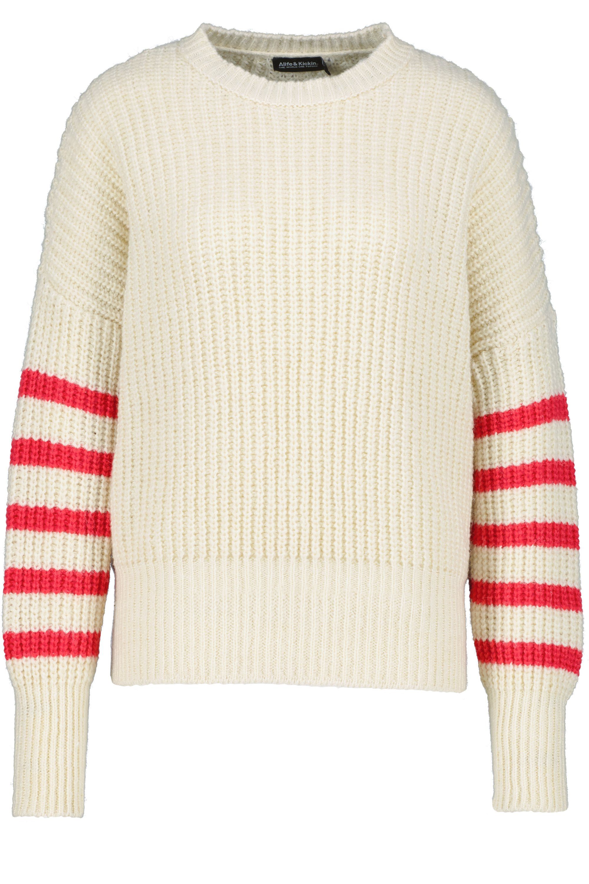 Alife & Kickin Rundhalspullover DarjaAK Damen creme Pullover Z Rundhalspullover, Knit