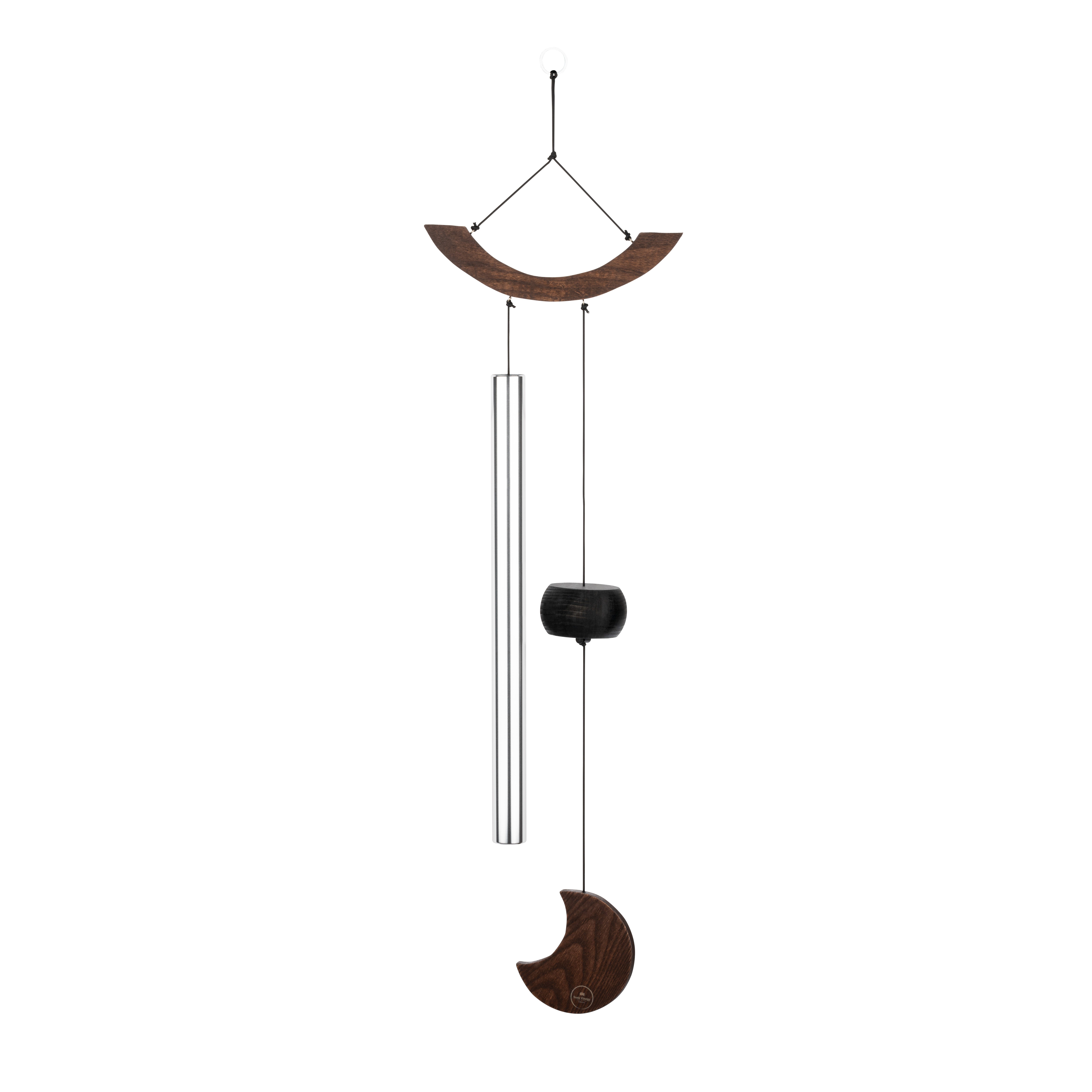 Meinl Sonic Energy Windspiel Moon Meditation Chime (1 Klangstab), Silbernes Aluminium