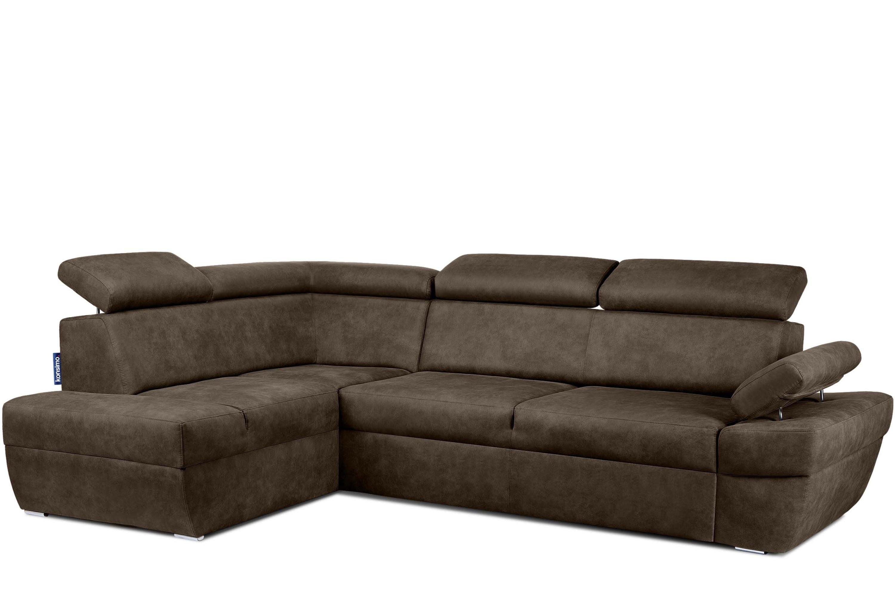 KONSIMO® Ecksofa RATLO Ecksofa, mit Bettfunktion günstig online kaufen