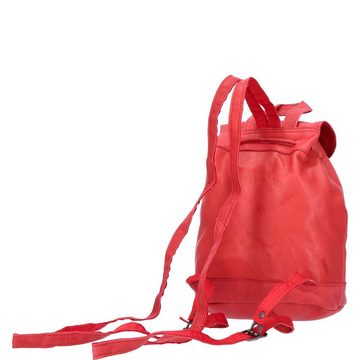 The Skandinavian Brand Rucksack The Skandinavian Brand Damen Lederrucksack mini Style rot (Stück, Stück)