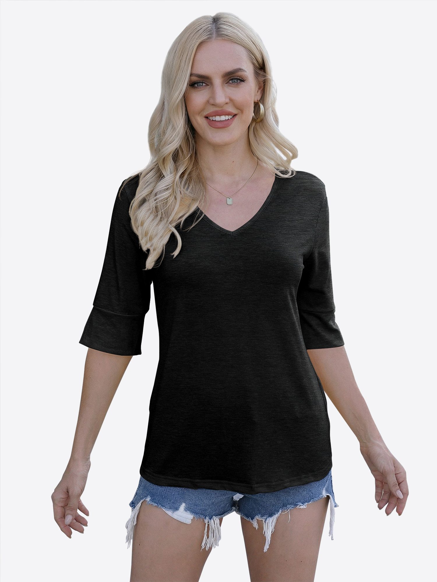 Imily Bela T-Shirt Dsmen Basic Tops mit halben Ärmeln (Packung, 1-tlg., 1pe günstig online kaufen