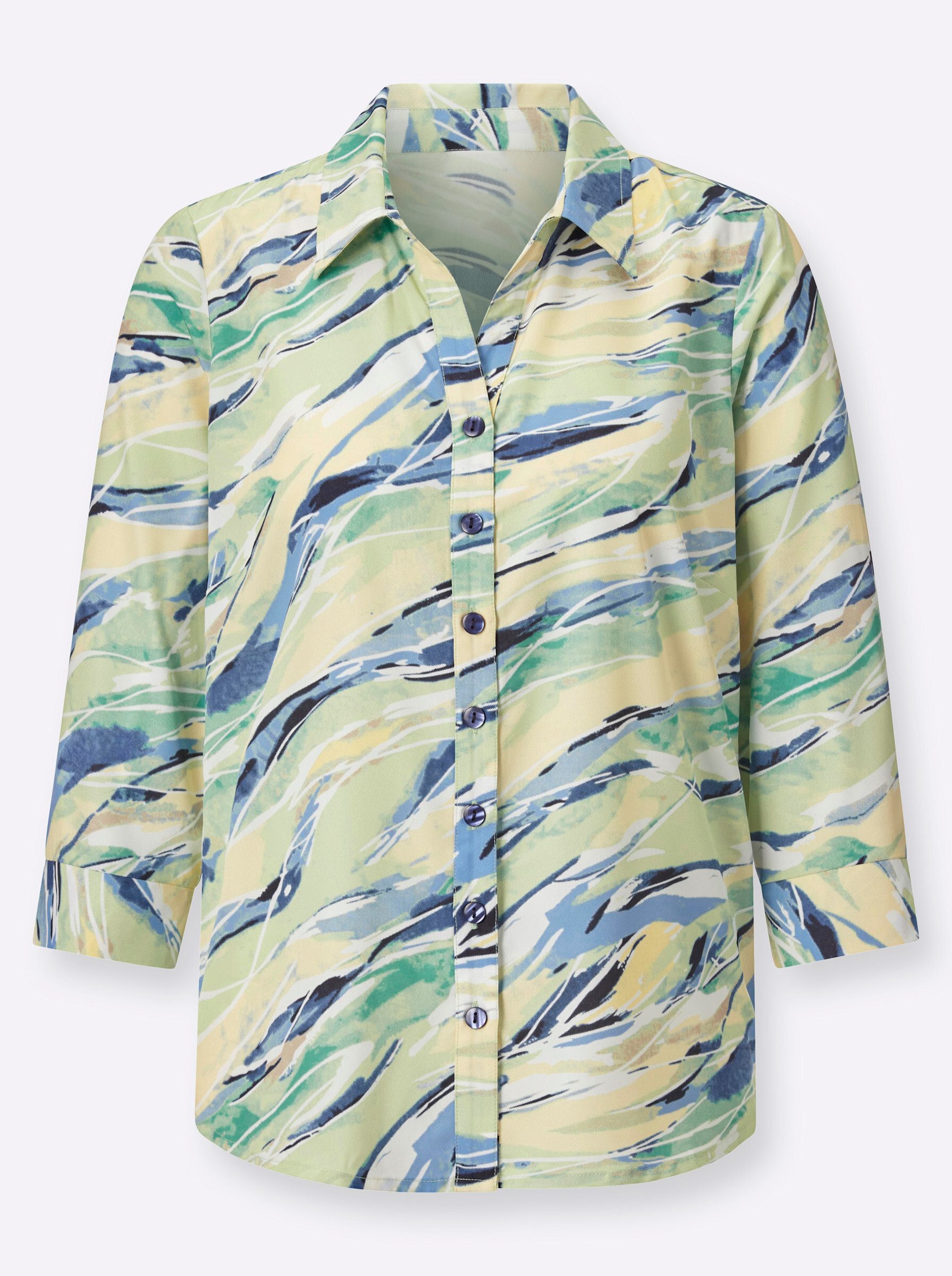 Klassische Bluse Bluse 3/4-Arm