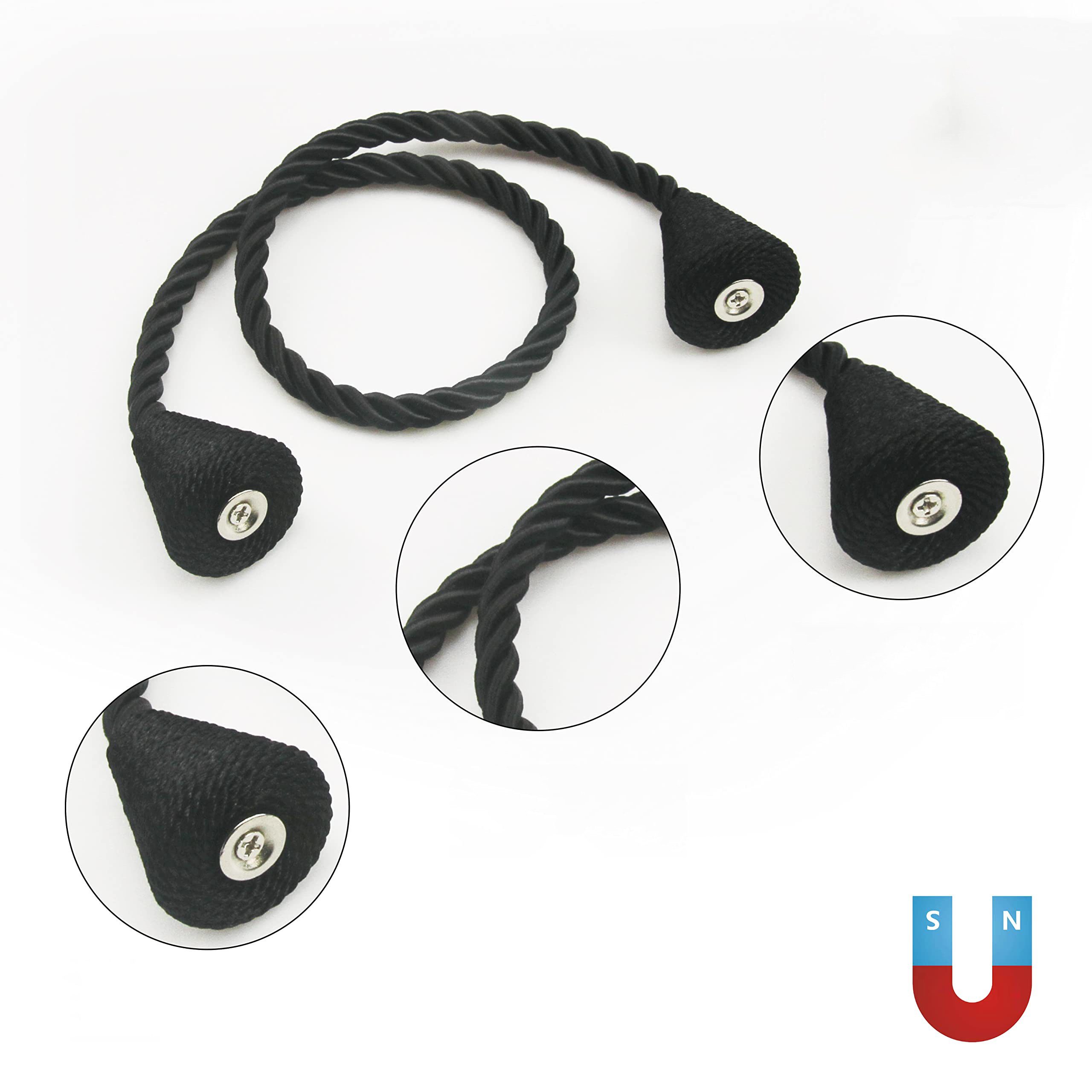 Agger Raffhalter Magnetische Vorhang Raffhalter 2 Stück, Vorhang Raffhalter Schnallen, (2-tlg), Holdbacks Halter Haken Clip für Zuhause Schlafzimmer Büro