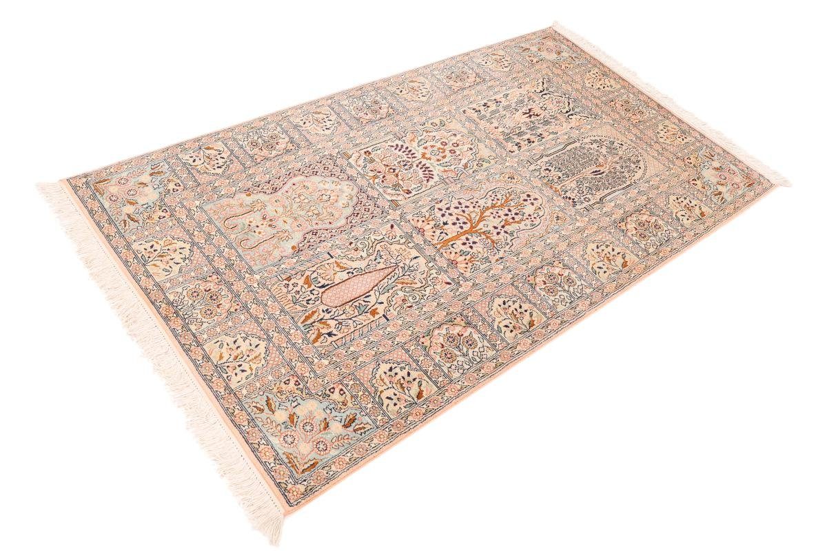 Orientteppich, Seidenteppich mm Seide Nain Handgeknüpfter rechteckig, Höhe: Kaschmir 92x165 Trading, 4