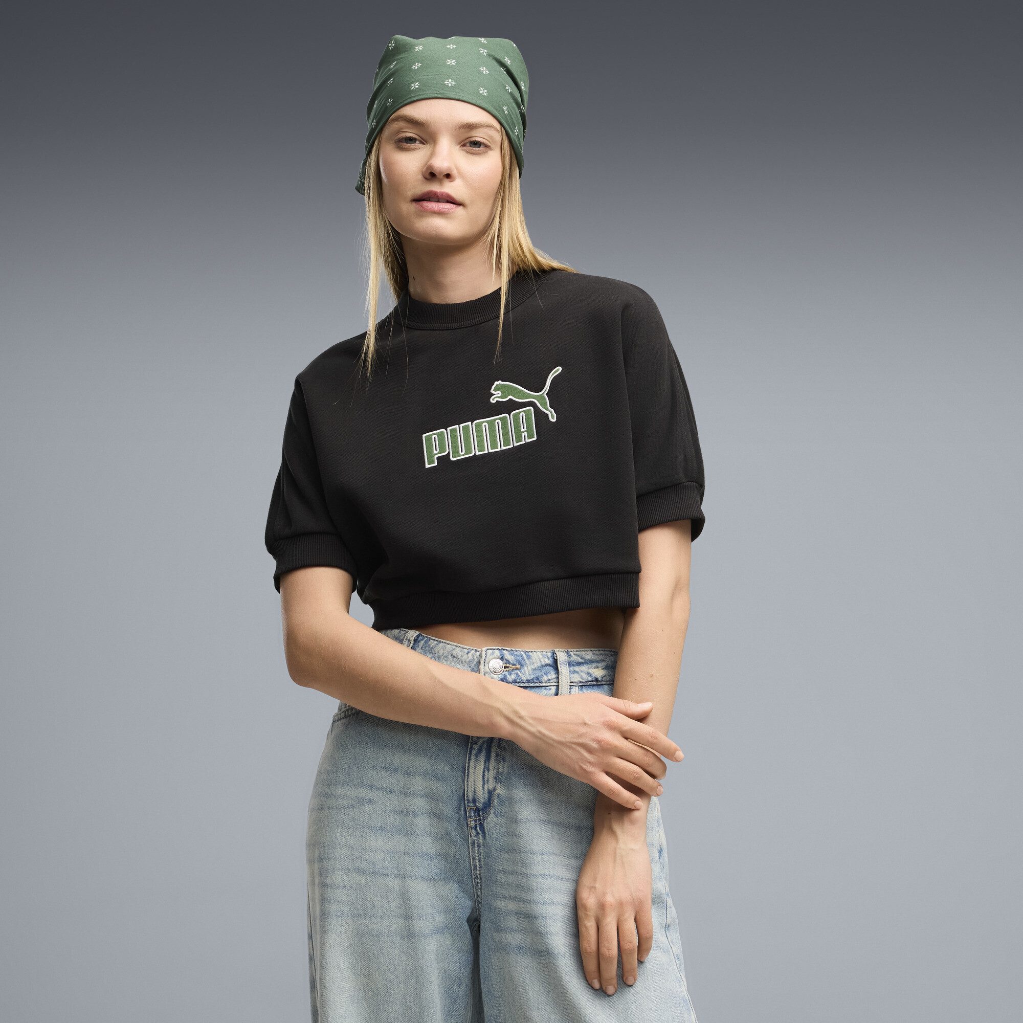 PUMA Sweatshirt Essentials Elevated No. 1 Logo Relaxed Sweatshirt Damen