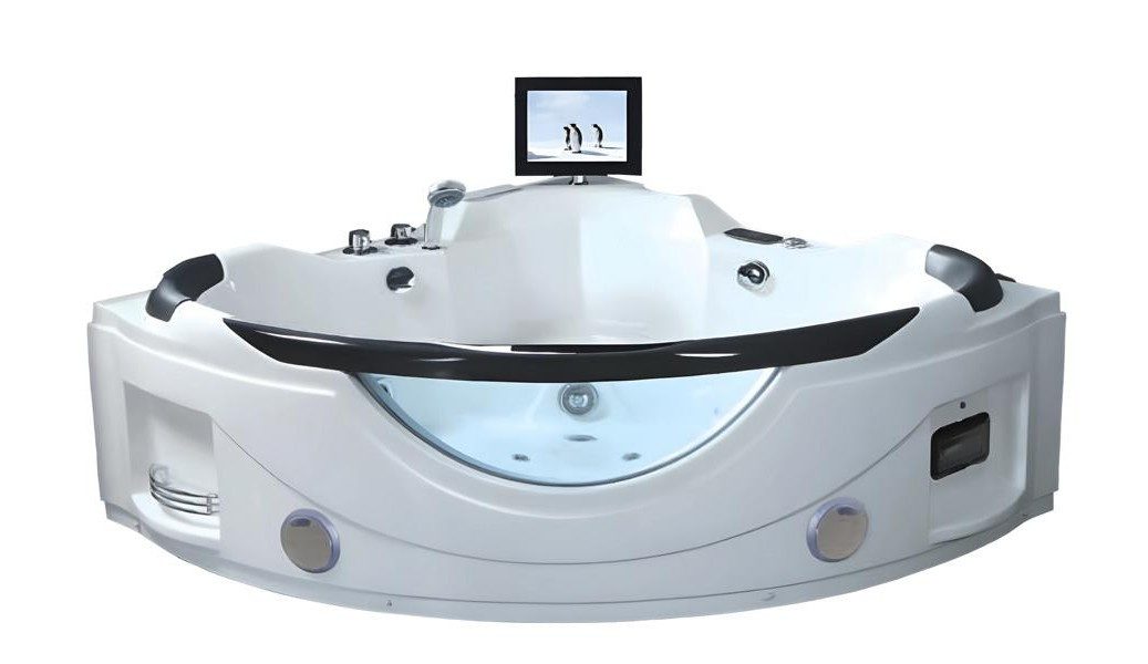 Xlmoebel Whirlpool-Badewanne XLMOEBEL Massagebadewanne in Weiß, freistehend, Acryl, Made in Europa