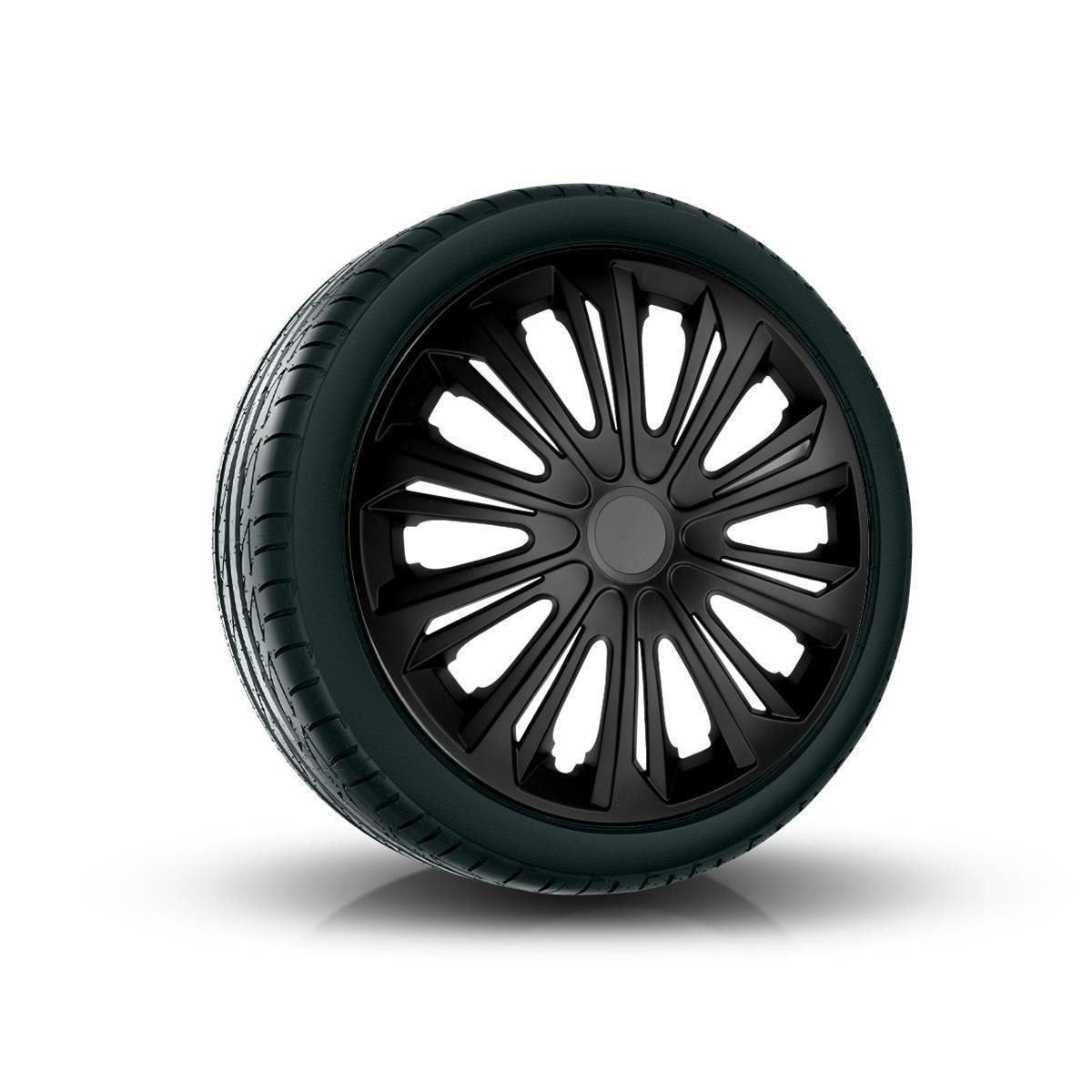 NRM Radkappen STRONG in Schwarz Matt, 15 in Zoll, (4-St) 15 in Zoll, Radkappen 15 " 4 Stück