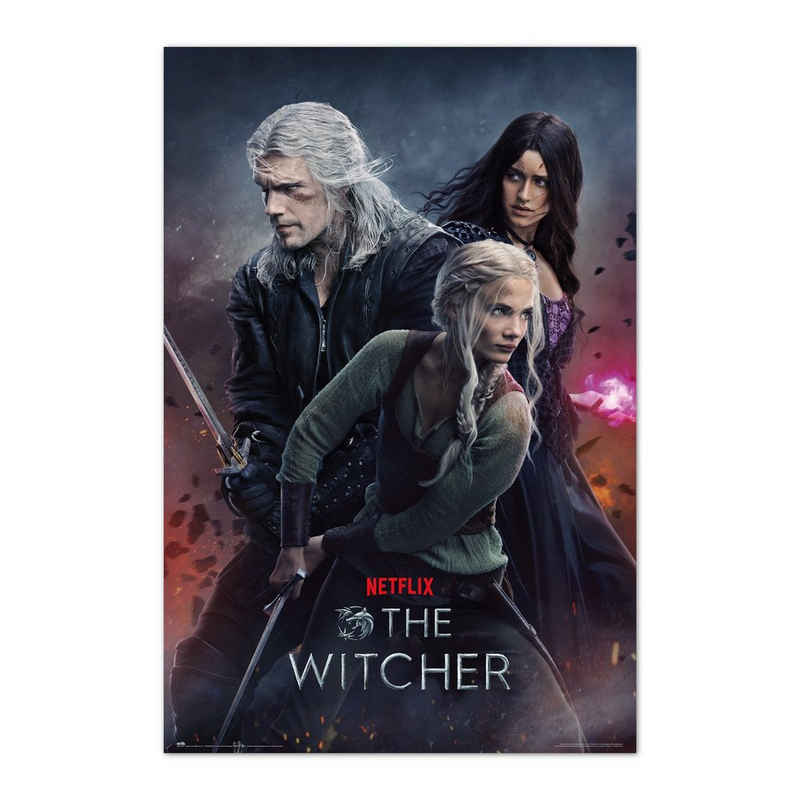 Grupo Erik Poster The Witcher TV Poster Season 3 Geralt, Yennefer & Ciri 61 x