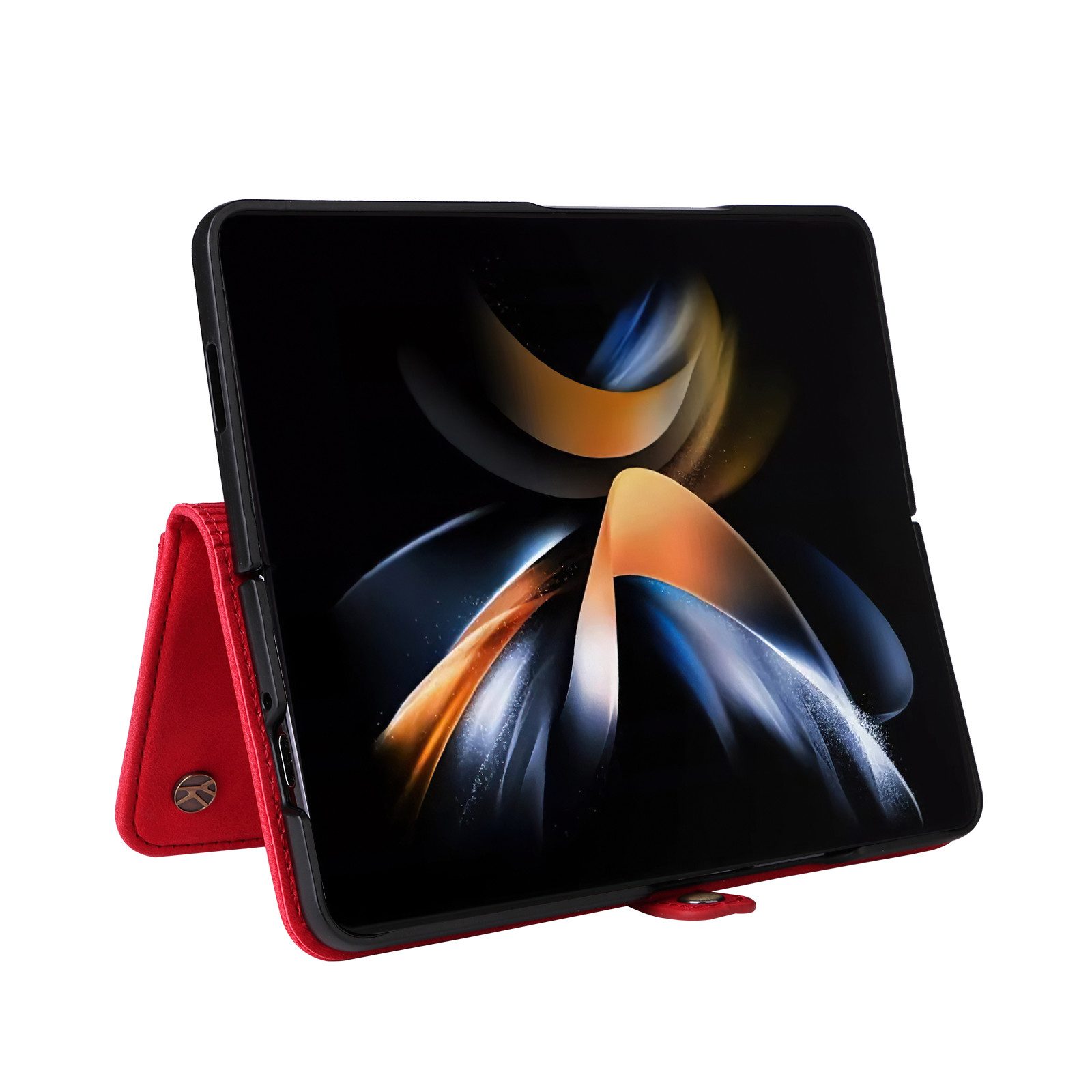 Innocase Handyhülle Leder Handy Hülle Kartenschlitz für Samsung Fold 3 4 5 6 Flip Tasche