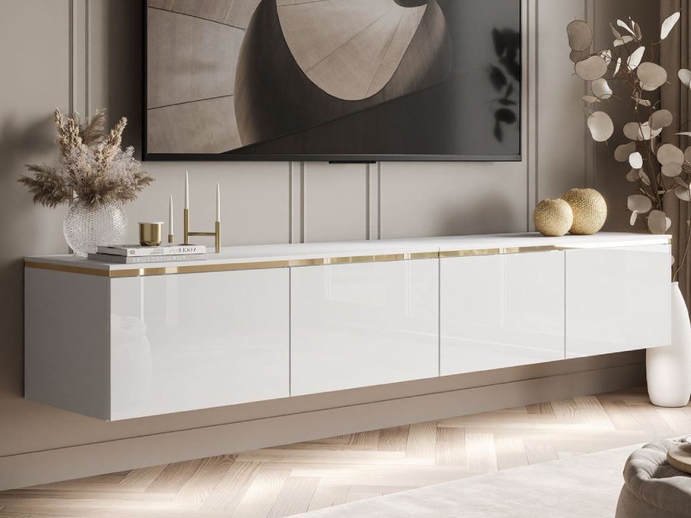 ALLHOUSE24 TV-Schrank NELLY Metallbeine LED Beleuchtung günstig online kaufen