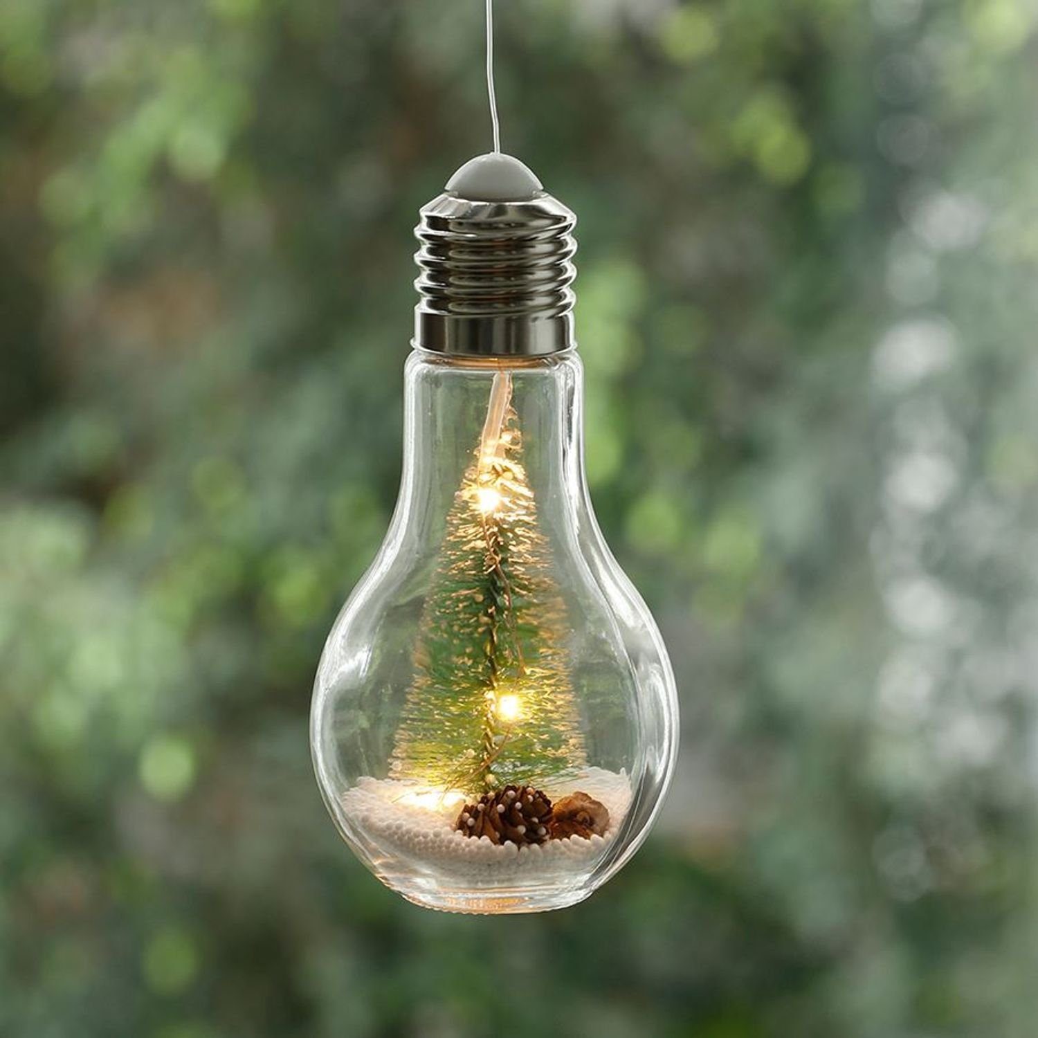 BURI Lichterkette »LED-Weihnachts-Glühbirne mit Tannenbaum Warmweiß«