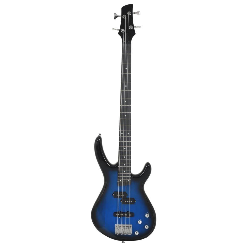 vidaXL Westerngitarre E-Bass für Anfänger mit Tasche Blau und Schwarz 4/4 46"