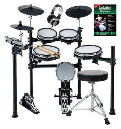 XDrum Elektrisches Schlagzeug »DD-530 Mesh Heads E-Drum SET mit Hocker und Kopfhörer (elektronisches Schlagzeug, Kopfhörer-Anschluss, 400 Sounds, Lernfunktion)«