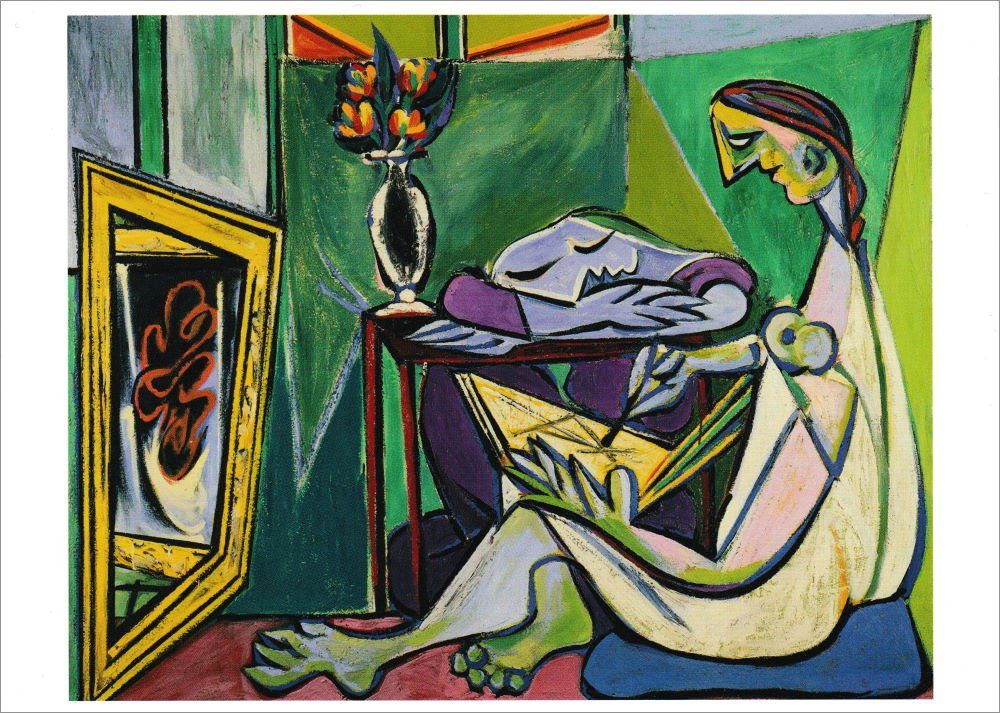 Postkarte Kunstkarte Pablo Picasso "Die Muse"