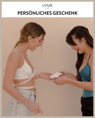 LUUK LIFESTYLE Kette mit Anhänger Herz, Geschenkkarte, Halskette mit Herz Anhänger und DREAM Spruchkarte, Glücksbringer, Symbol für ewige und aufrichtige Liebe, Valentinstag, Geburtstag, Silber