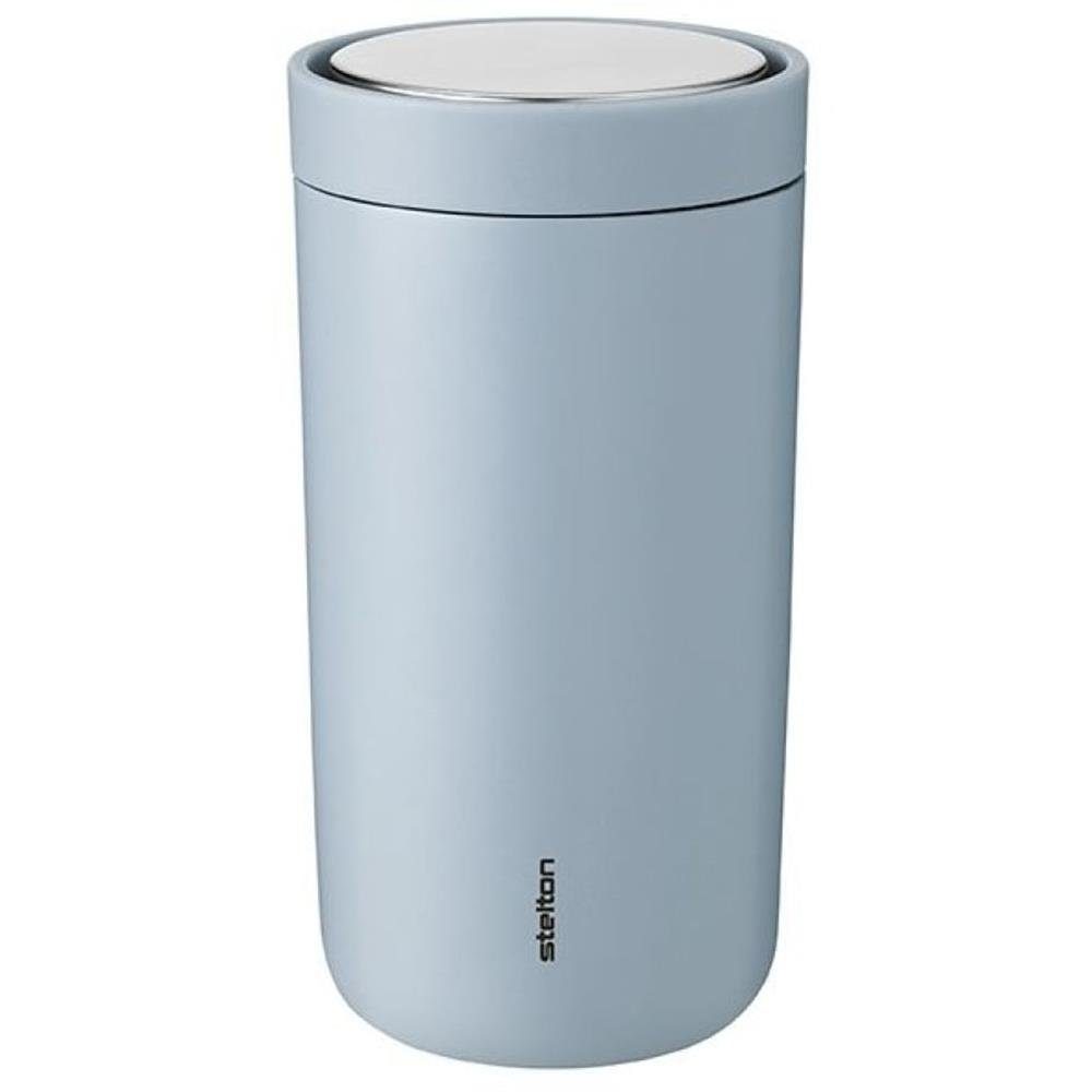 Stelton Термокружка To Go Click 675, Edelstahl, 200 ml, Edelstahl, Klickfunktion, für Heiß- und Kaltgetränke, Blau