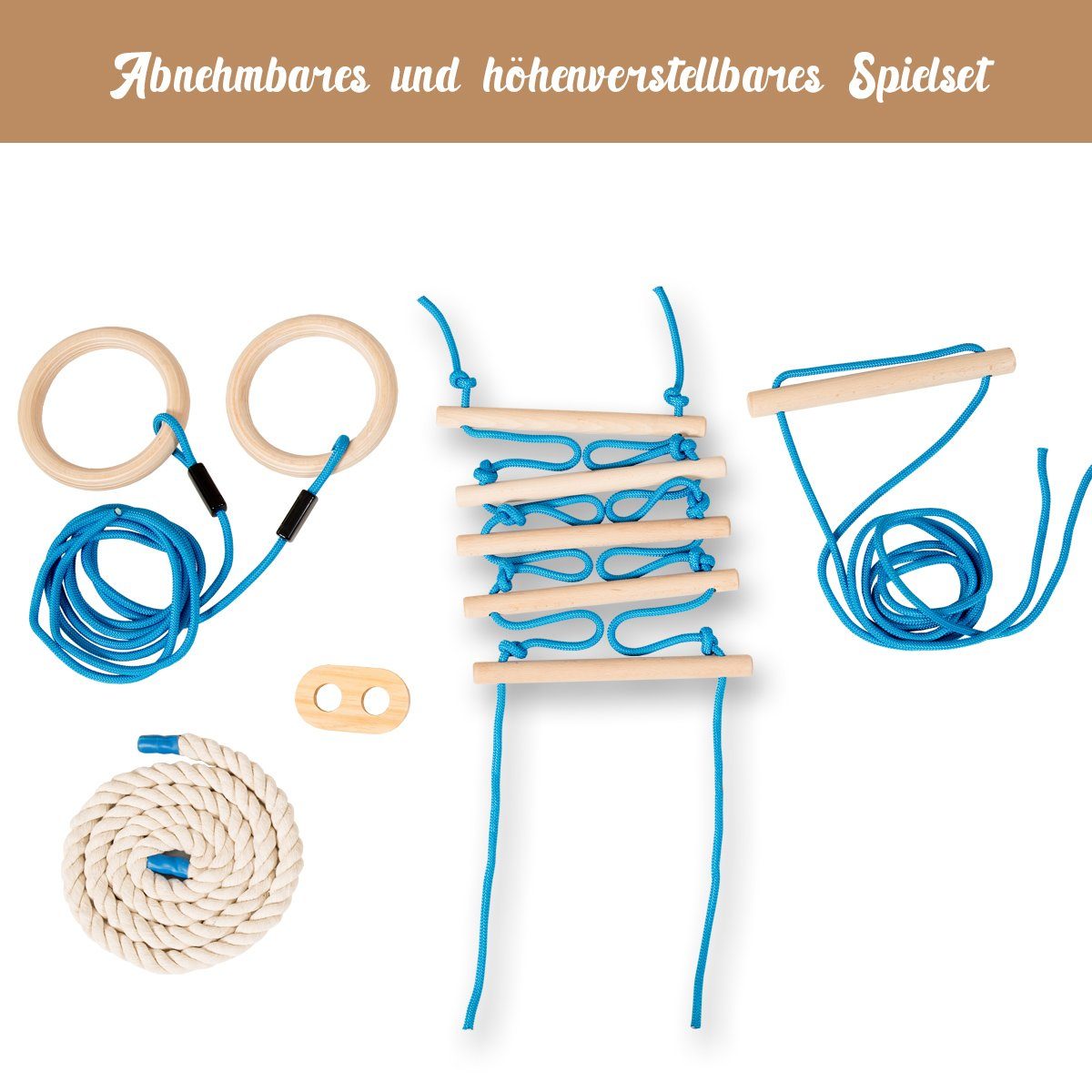 COSTWAY Kletter-Trainingsgerät, mit Montagezubehöre, 220x80x60cm