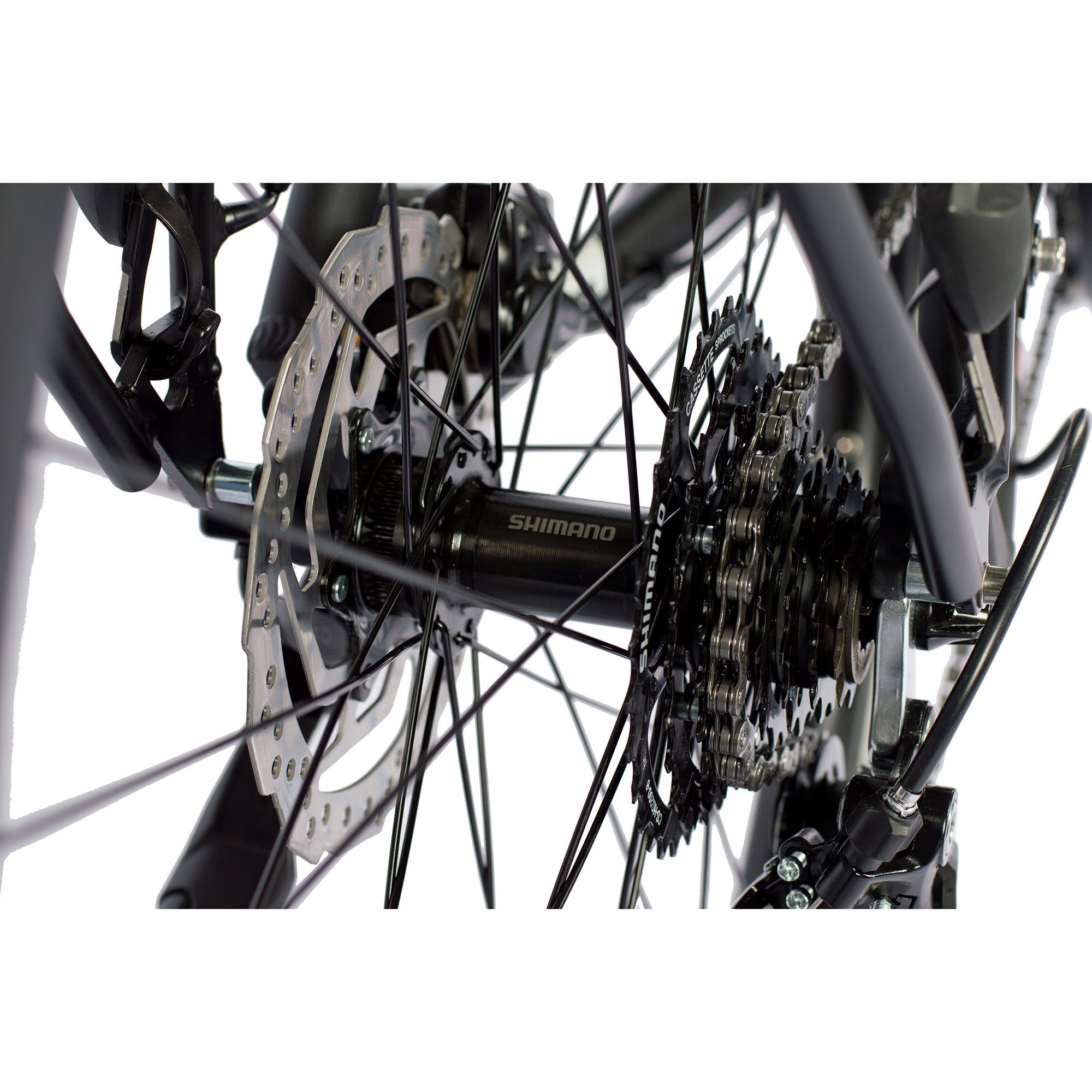 Airtracks Trekkingrad Damen Trekking Fahrrad 28 Zoll Trekkingrad TR.2830L, 24 Gang Alivio RD-M31000 SGS, Kettenschaltung, Schwarz Matt - Rahmenhöhen 48 cm & 52 cm » Modeljahr 2026