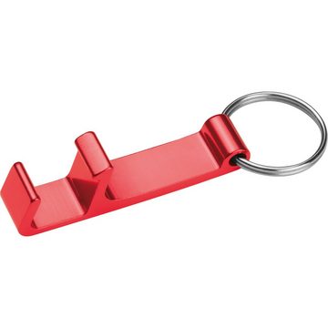 Livepac Office Schlüsselanhänger 10x Schlüsselanhänger / mit Flaschenöffner / Farbe: rot