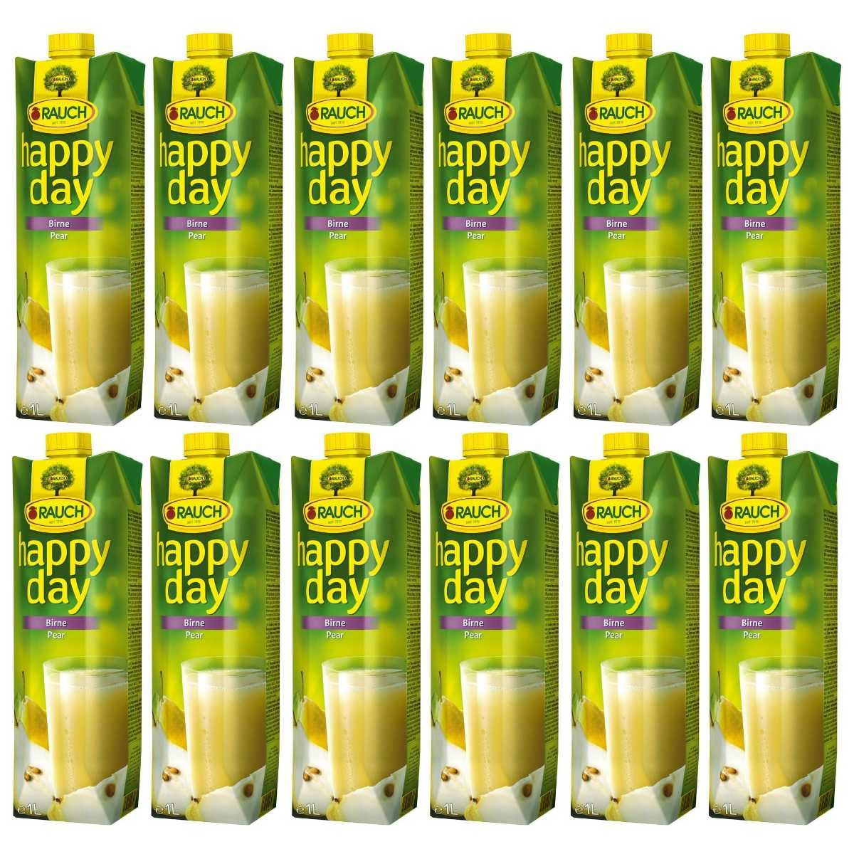 Rauch Fruchtsäfte Saft, Rauch Happy Day Birnenfruchtsaft Birnennektar 1000ml 12er Pack