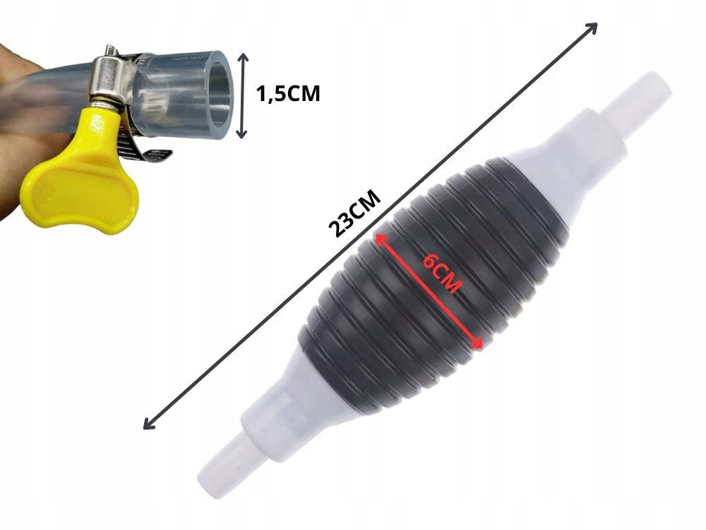 VERK GROUP Handpumpe Handpumpe Umfüllpumpe Absaugpumpe 2 m Schlauch Benzin Wasser (1-tlg), Manuell, 2 m Schlauch – Bild 4 von 5