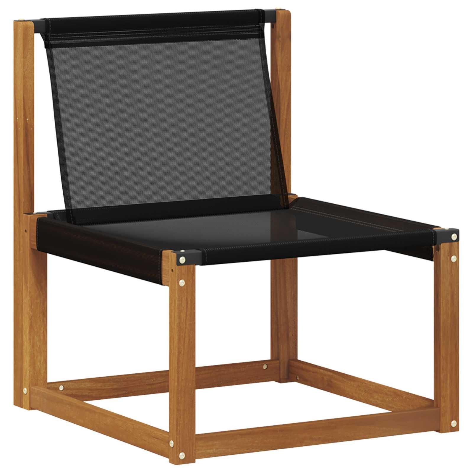 vidaXL Sofaelement Outdoor Mittel- und Ecksofa mit Kissen 2 Stück Natur (2 St)