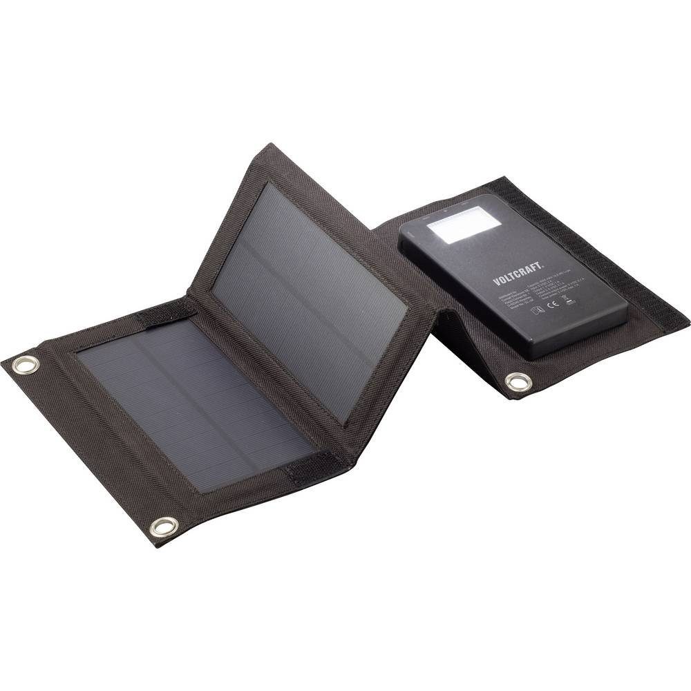 VOLTCRAFT Power Bank with 3 Solar Panels SL-4F Solar Charger