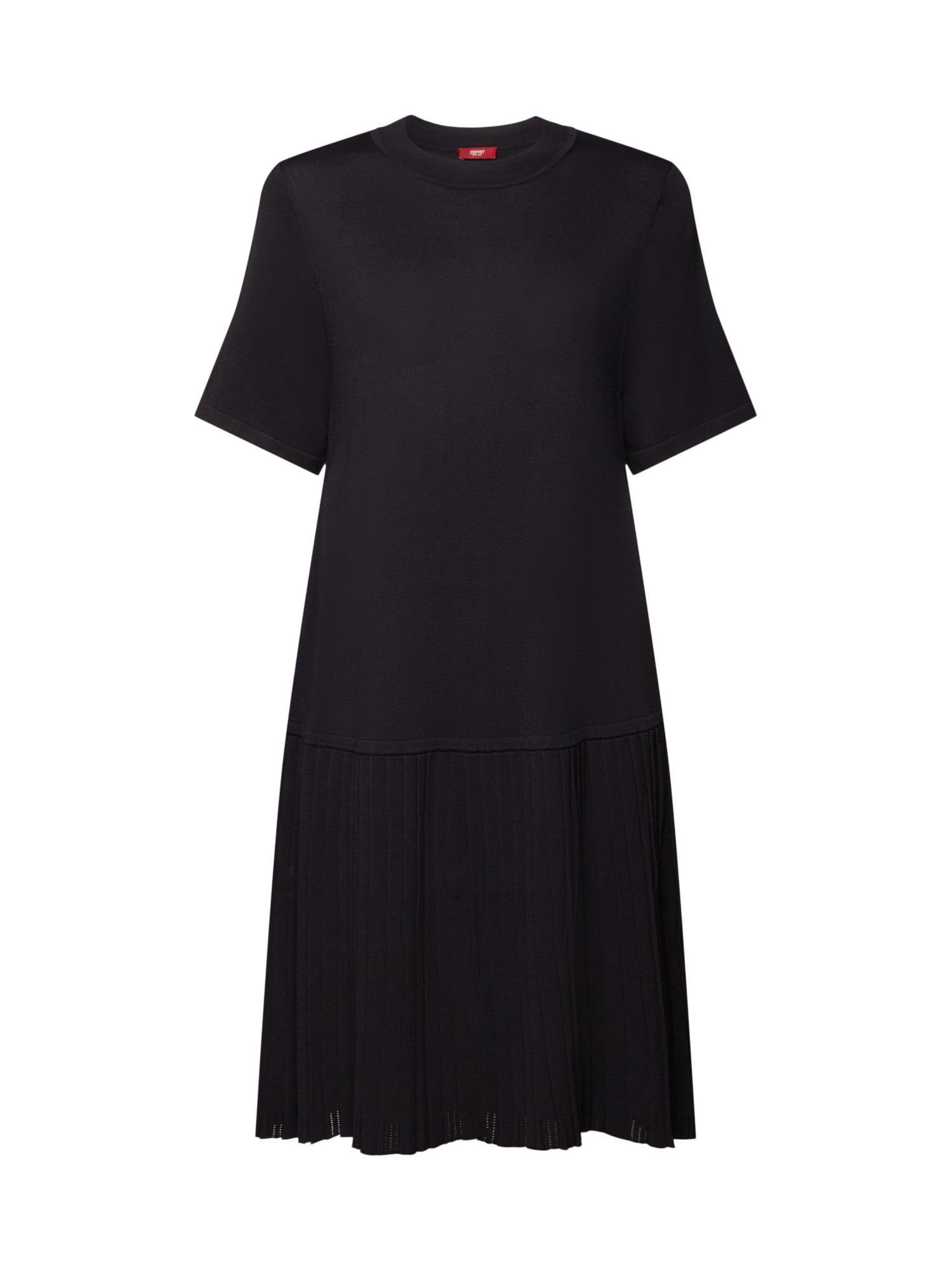 Esprit Collection Minikleid Plissiertes Kleid mit tiefer Taille