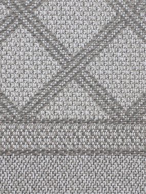 Teppich Boho 104, carpetfine, rechteckig, Höhe: 4 mm, robustes Flachgewebe, Sisal Optik, UV-beständig, Außenbereich