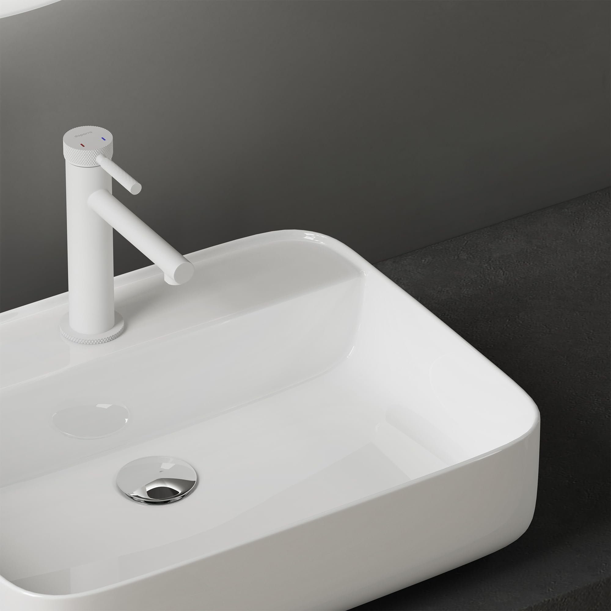 doporro Waschbecken Aufsatzwaschbecken Gäste WC Handwaschbecken Keramik Waschtisch Br107 – Bild 5 von 5