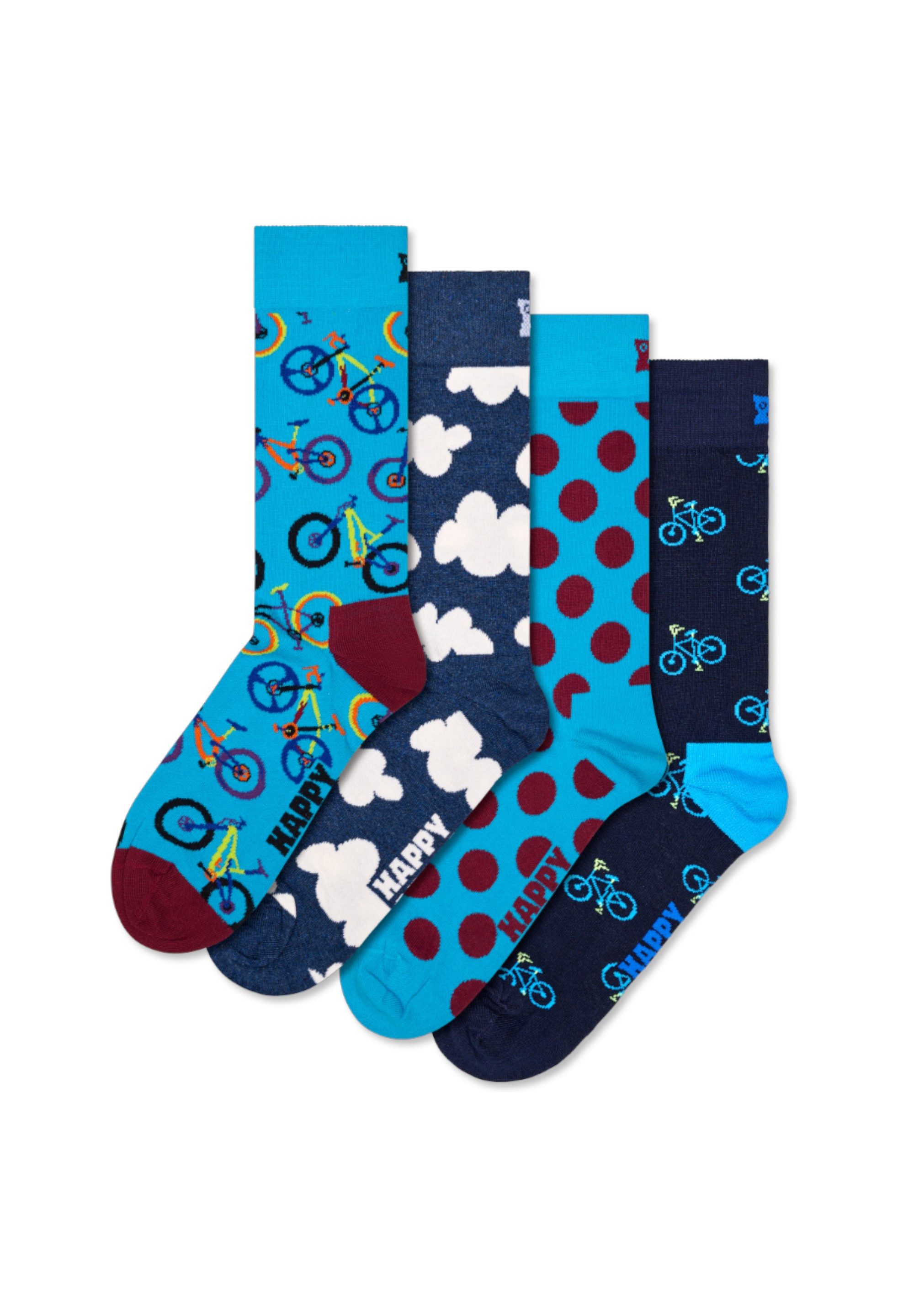 Happy Socks Basicsocken 4-Pack Bike Socks Gift Set Verstärkte Ferse, besser günstig online kaufen