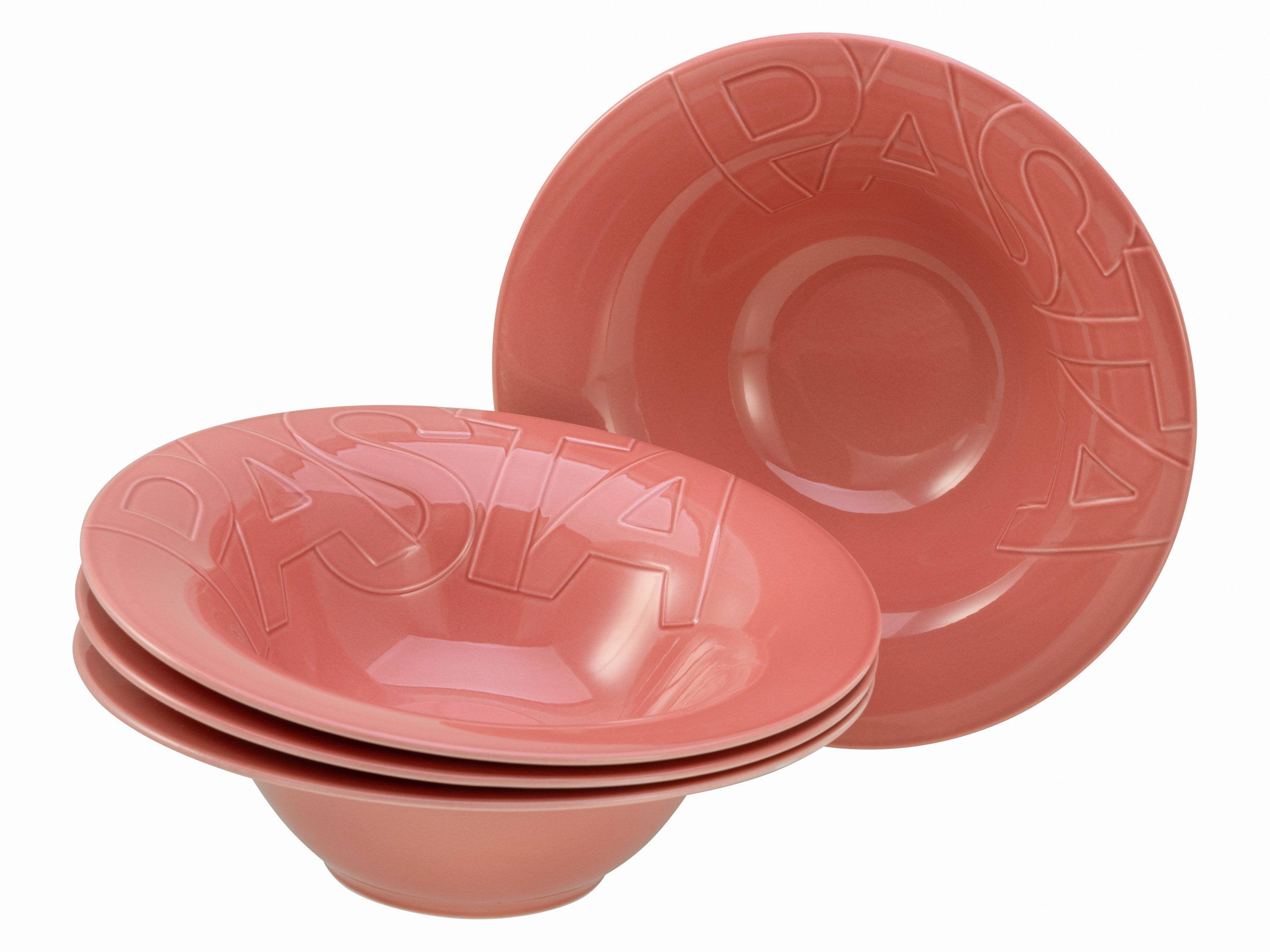 CreaTable Pastateller Gourmet, Pastateller 27 cm, 4-tlg, (4 St), Teller Set, Hochwertiges Design, Europäische Qualitätsproduktion