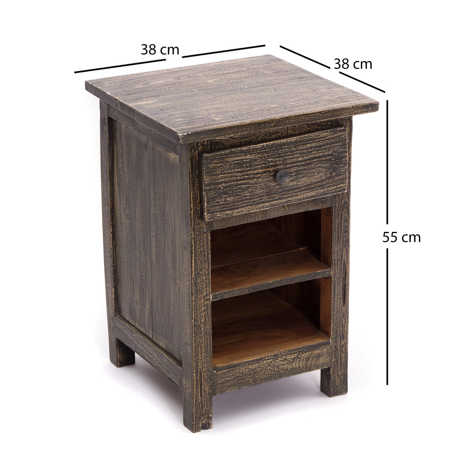 CREEDWOOD Beistelltisch BEISTELLTISCH "BEN", Altholz massiv Holz, 55 cm, Na günstig online kaufen